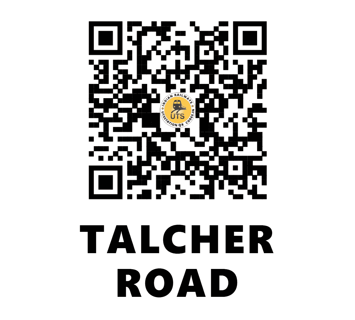 UTS QR Code for TALCHER ROAD - TLHD - EO (ODISHA)