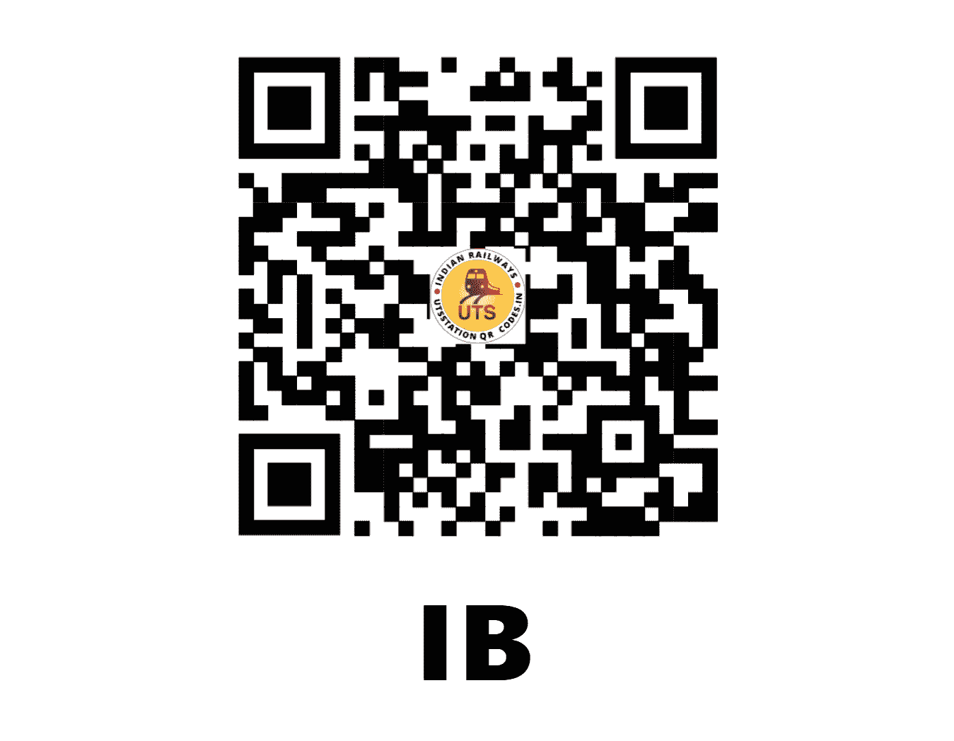 UTS QR Code for IB - IB - SB (ODISHA)