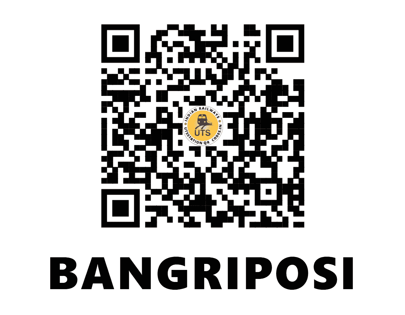 UTS QR Code for BANGRIPOSI - BGY - SE (ODISHA)