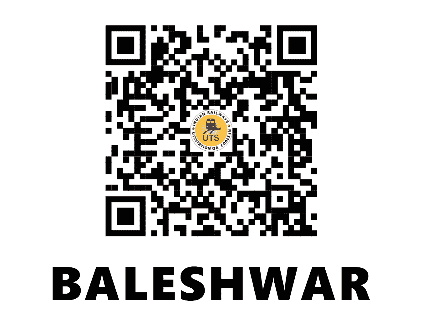 UTS QR Code for BALESHWAR - BLS - SE (ODISHA)