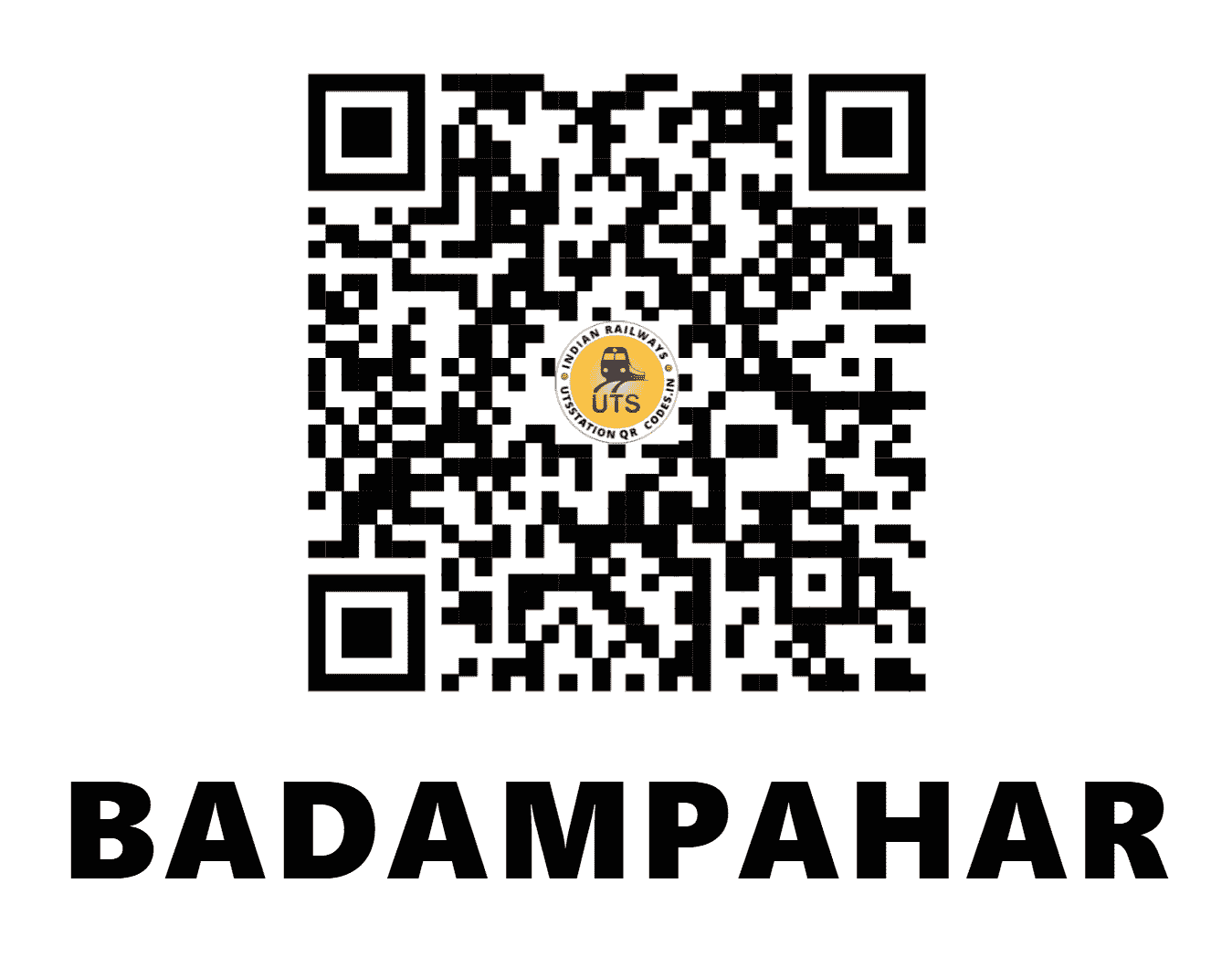 UTS QR Code for BADAMPAHAR - BMPR - SE (ODISHA)