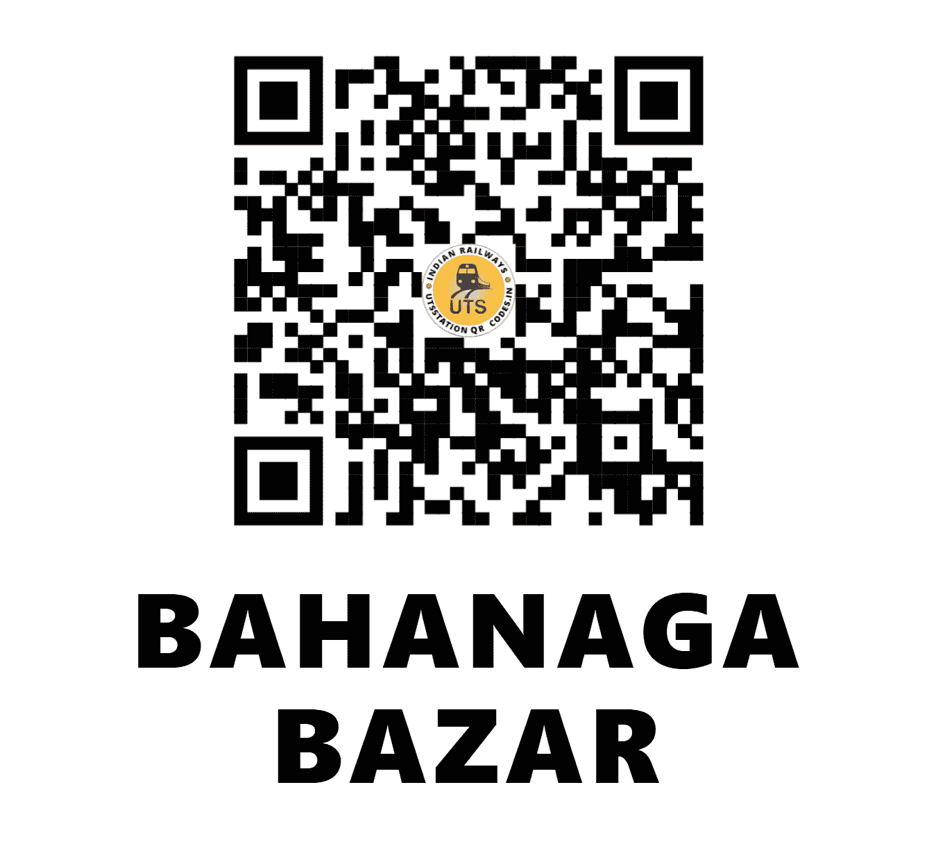 UTS QR Code for BAHANAGA BAZAR - BNBR - SE (ODISHA)
