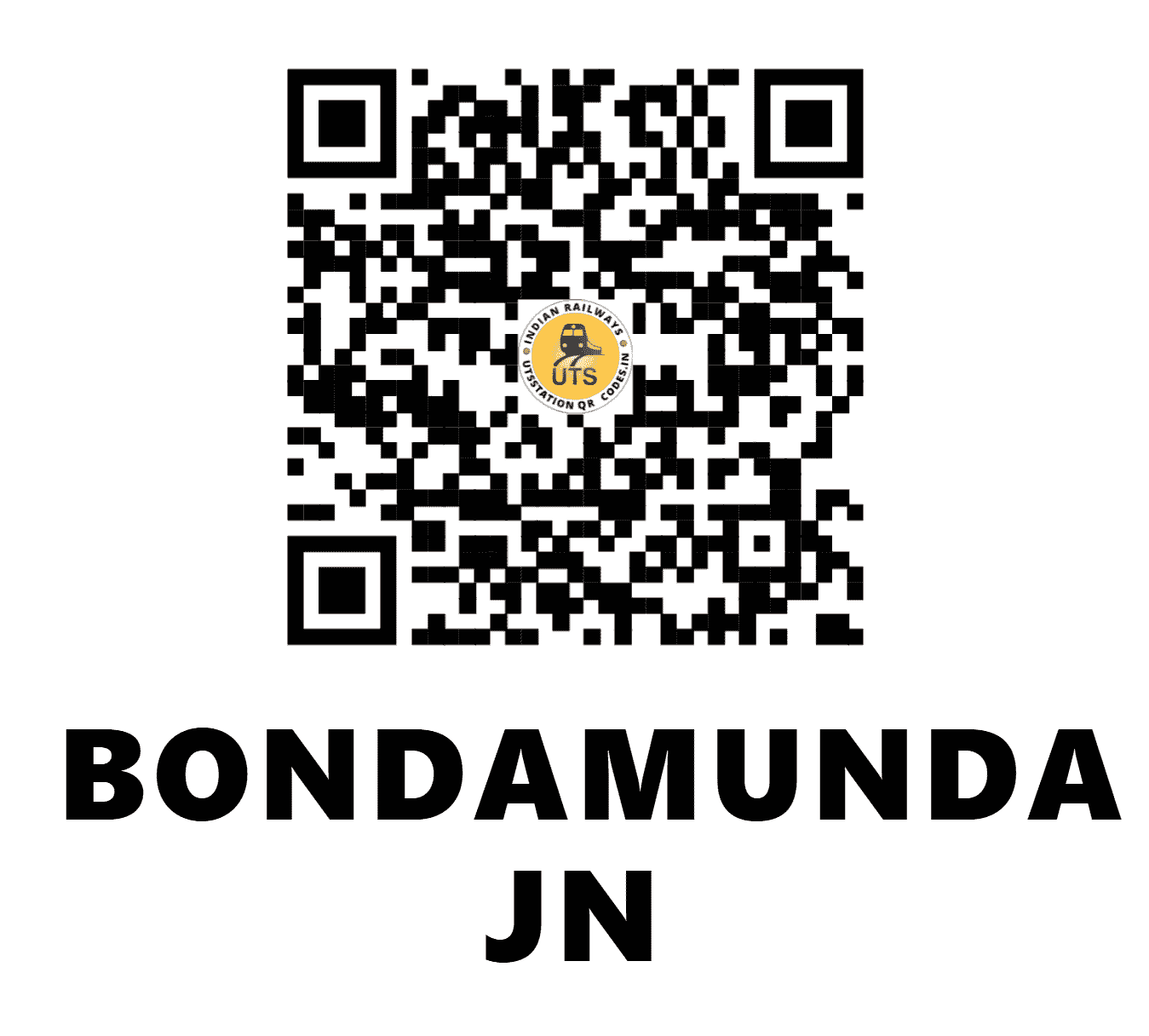 UTS QR Code for BONDAMUNDA JN - BNDM - SE (ODISHA)