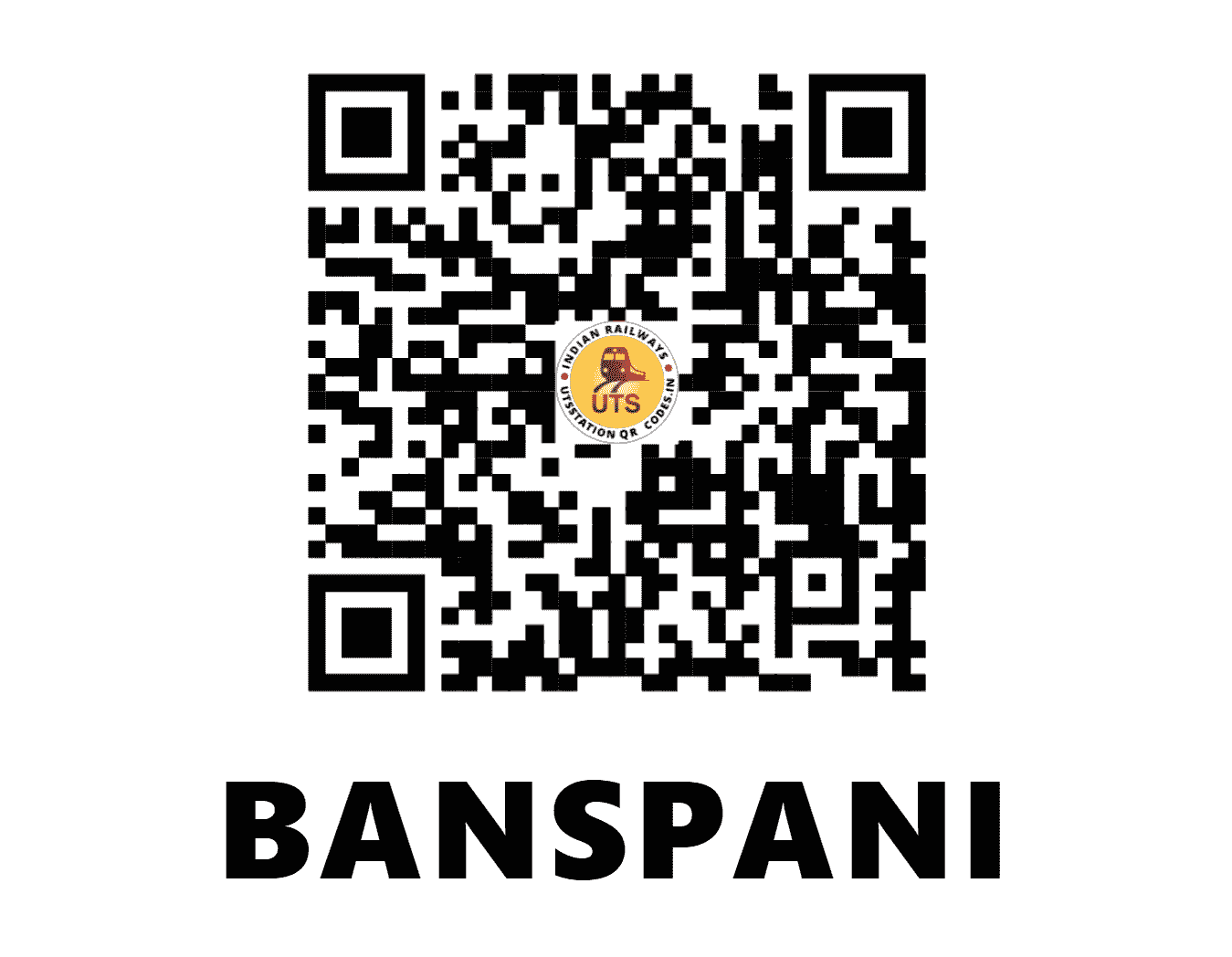 UTS QR Code for BANSPANI - BSPX - SE (ODISHA)
