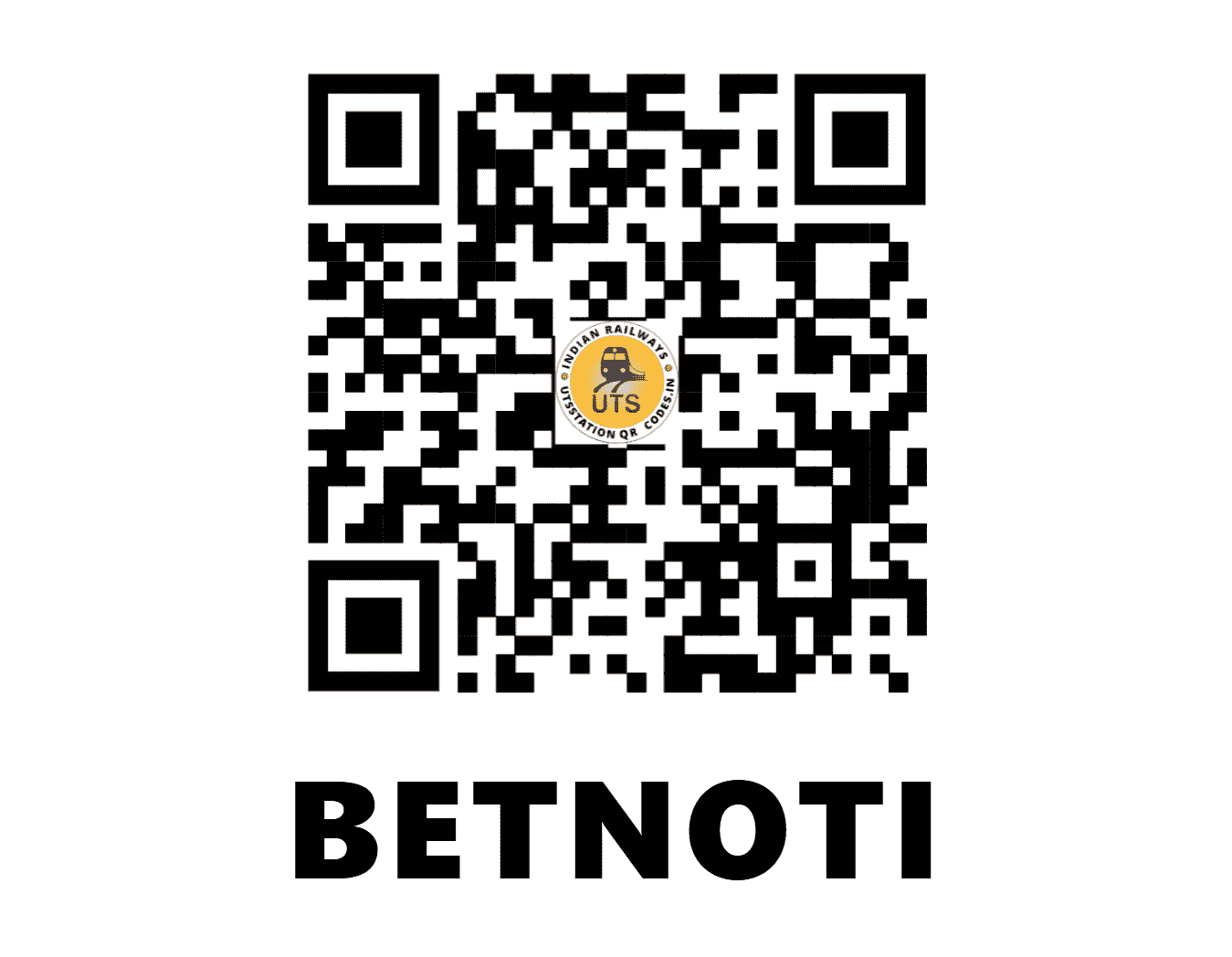 UTS QR Code for BETNOTI - BTQ - SE (ODISHA)