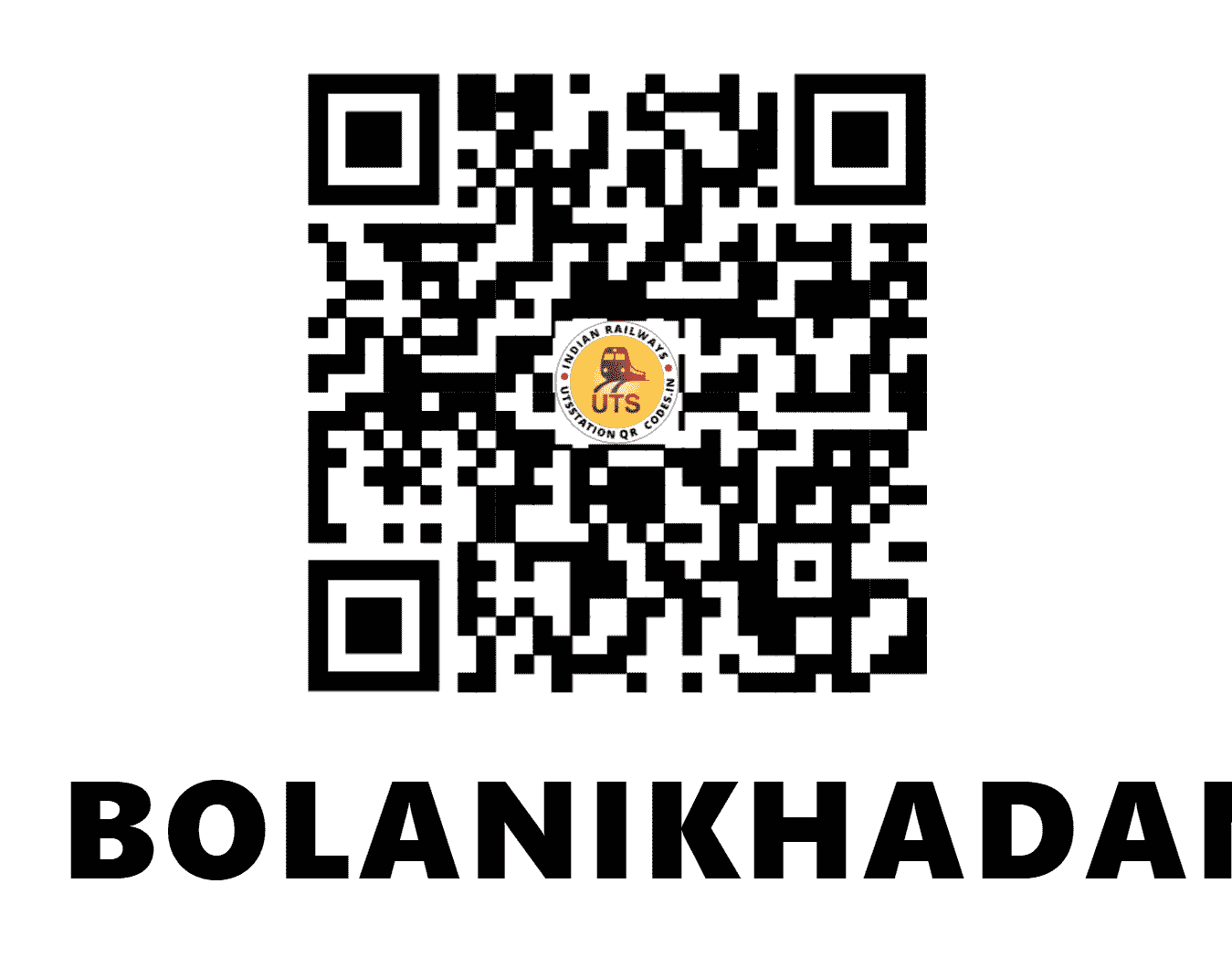 UTS QR Code for BOLANIKHADAN - BYX - SE (ODISHA)