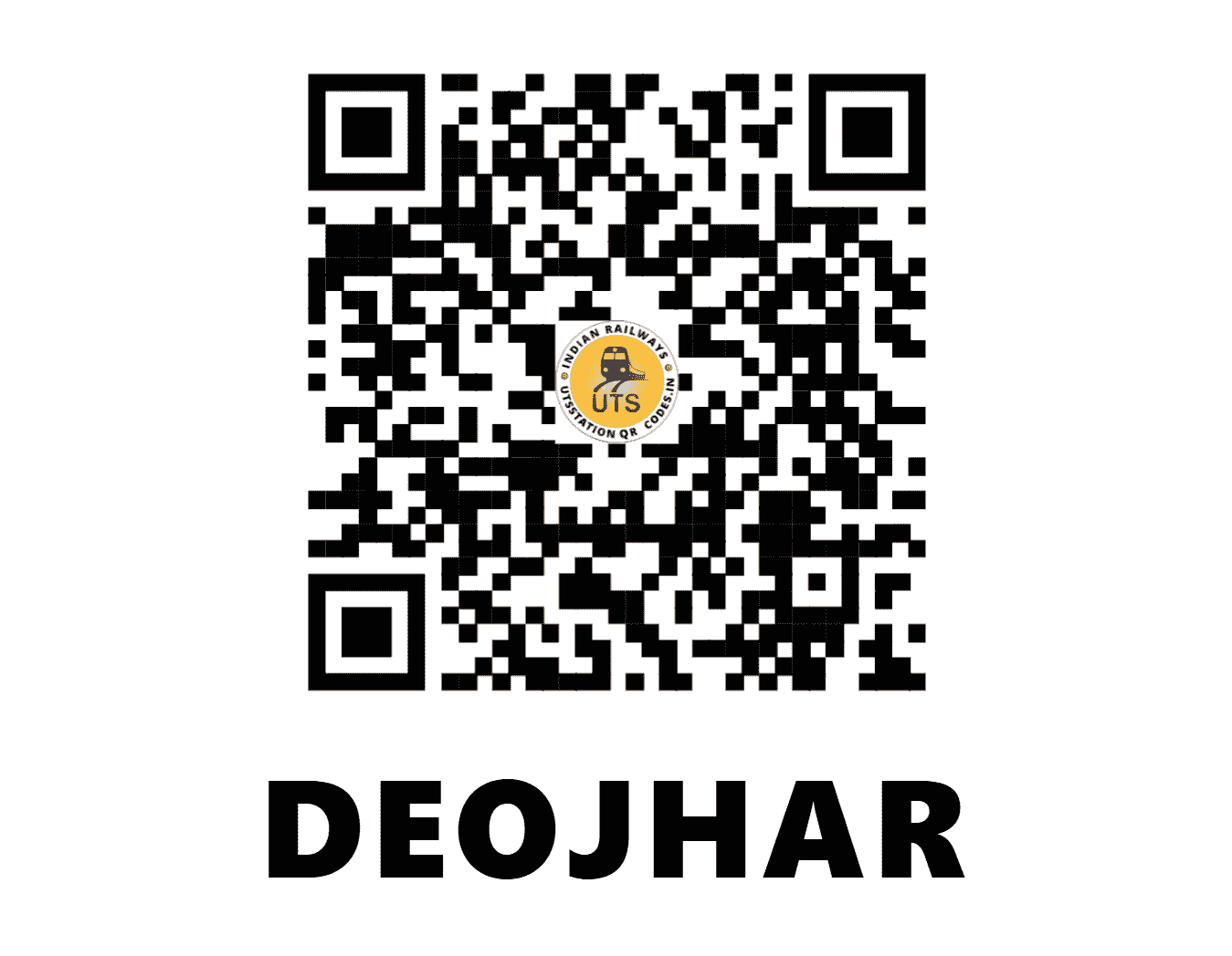 UTS QR Code for DEOJHAR - DJHR - SE (ODISHA)