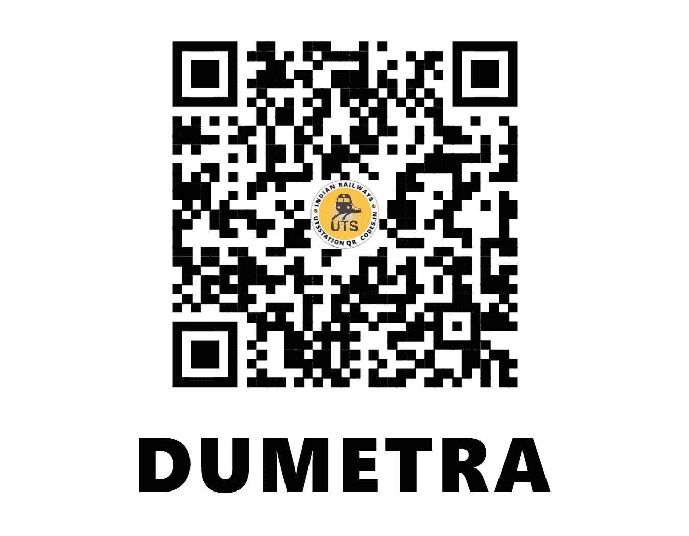 UTS QR Code for DUMETRA - DMF - SE (ODISHA)