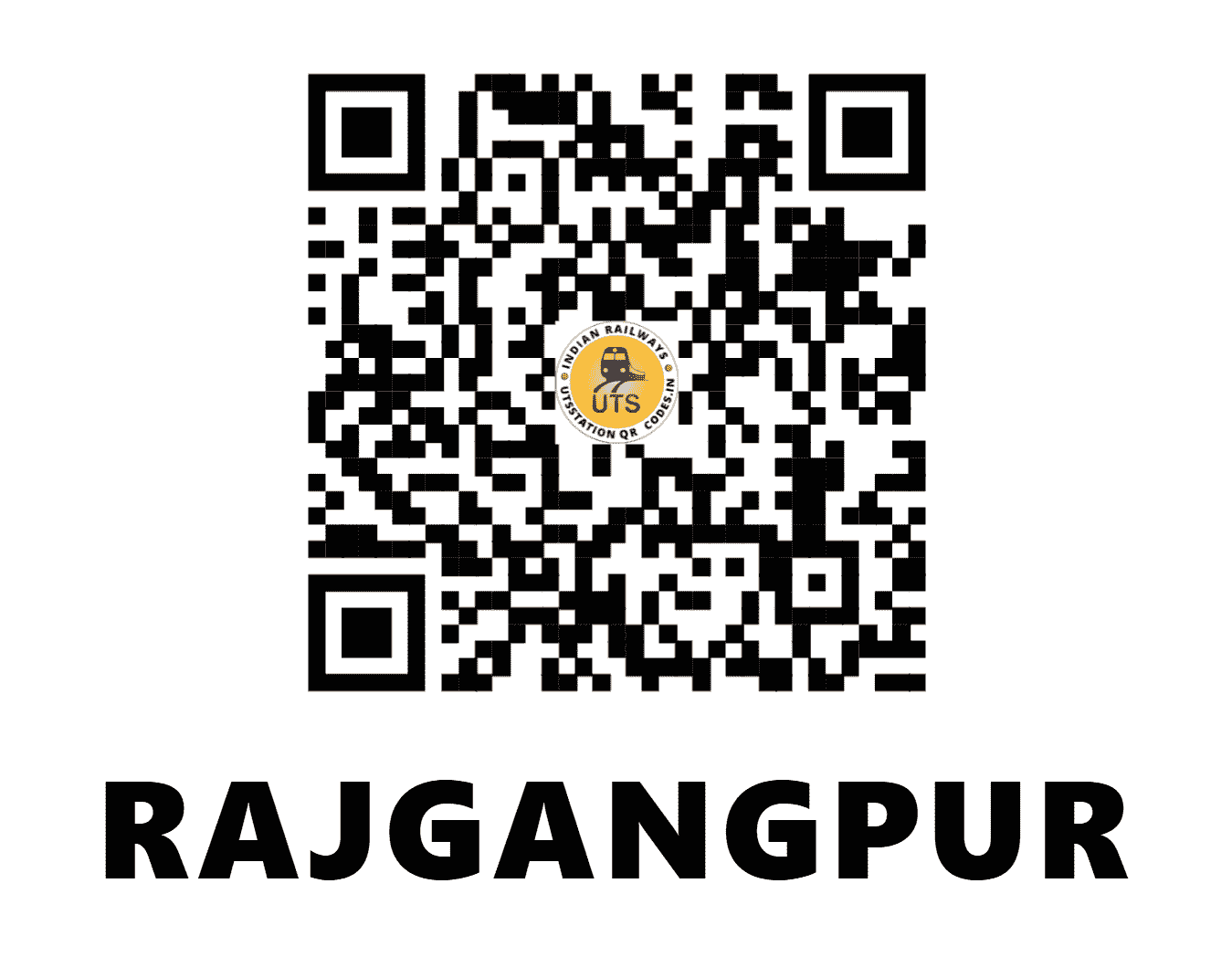 UTS QR Code for RAJGANGPUR - GP - SE (ODISHA)