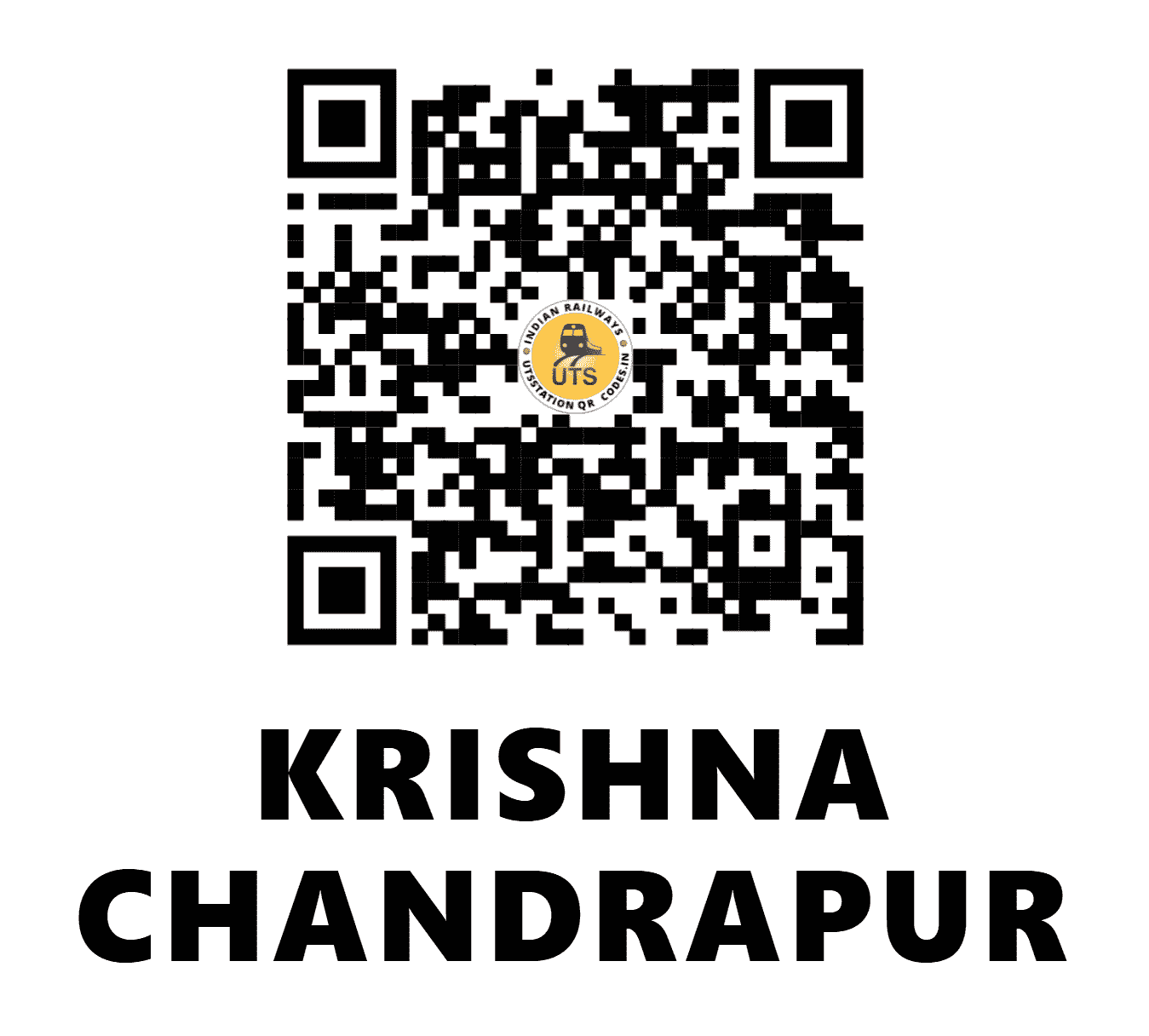 UTS QR Code for KRISHNA CHANDRAPUR - KCV - SE (ODISHA)