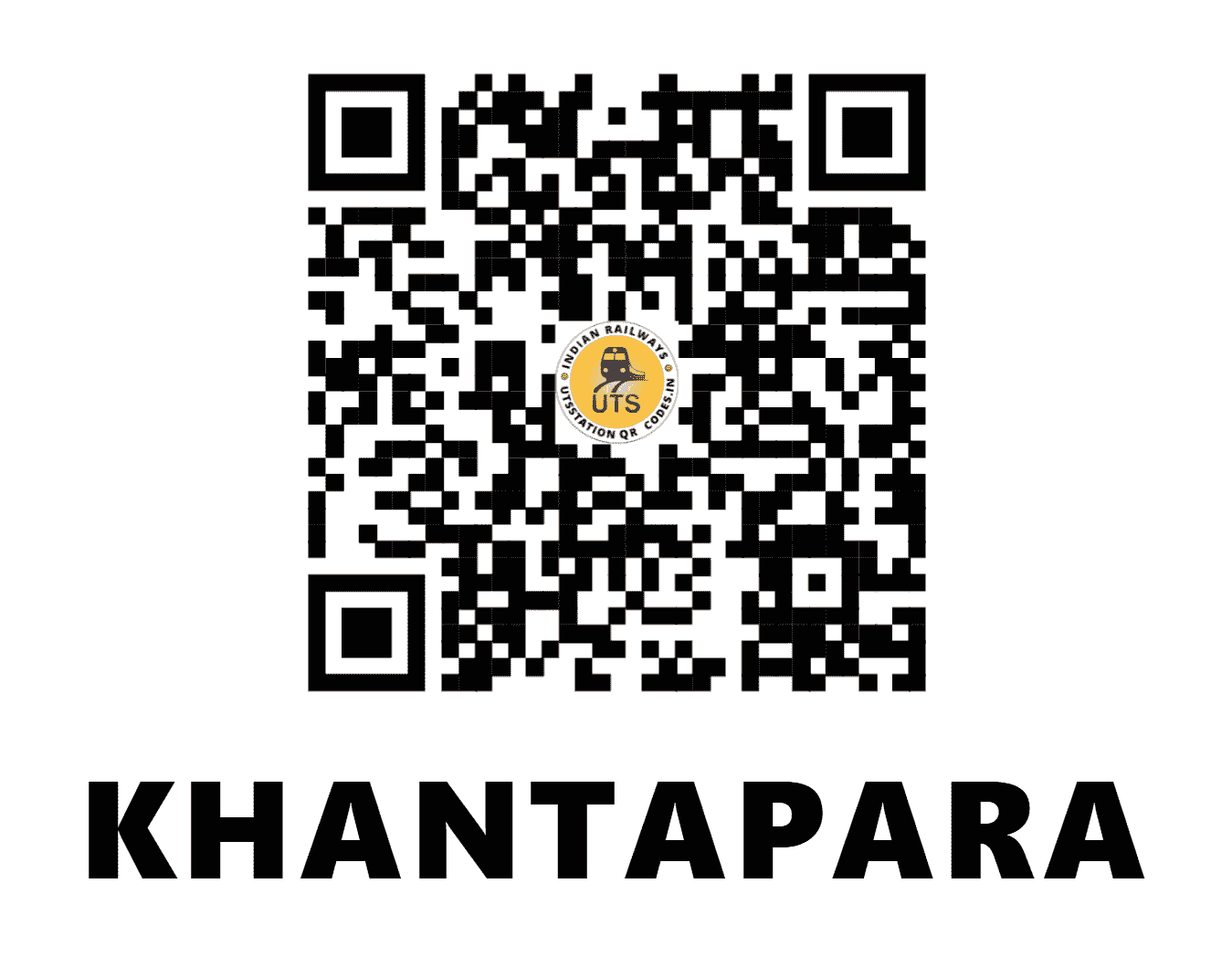 UTS QR Code for KHANTAPARA - KHF - SE (ODISHA)