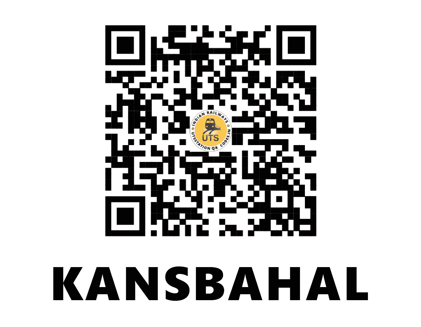 UTS QR Code for KANSBAHAL - KXN - SE (ODISHA)