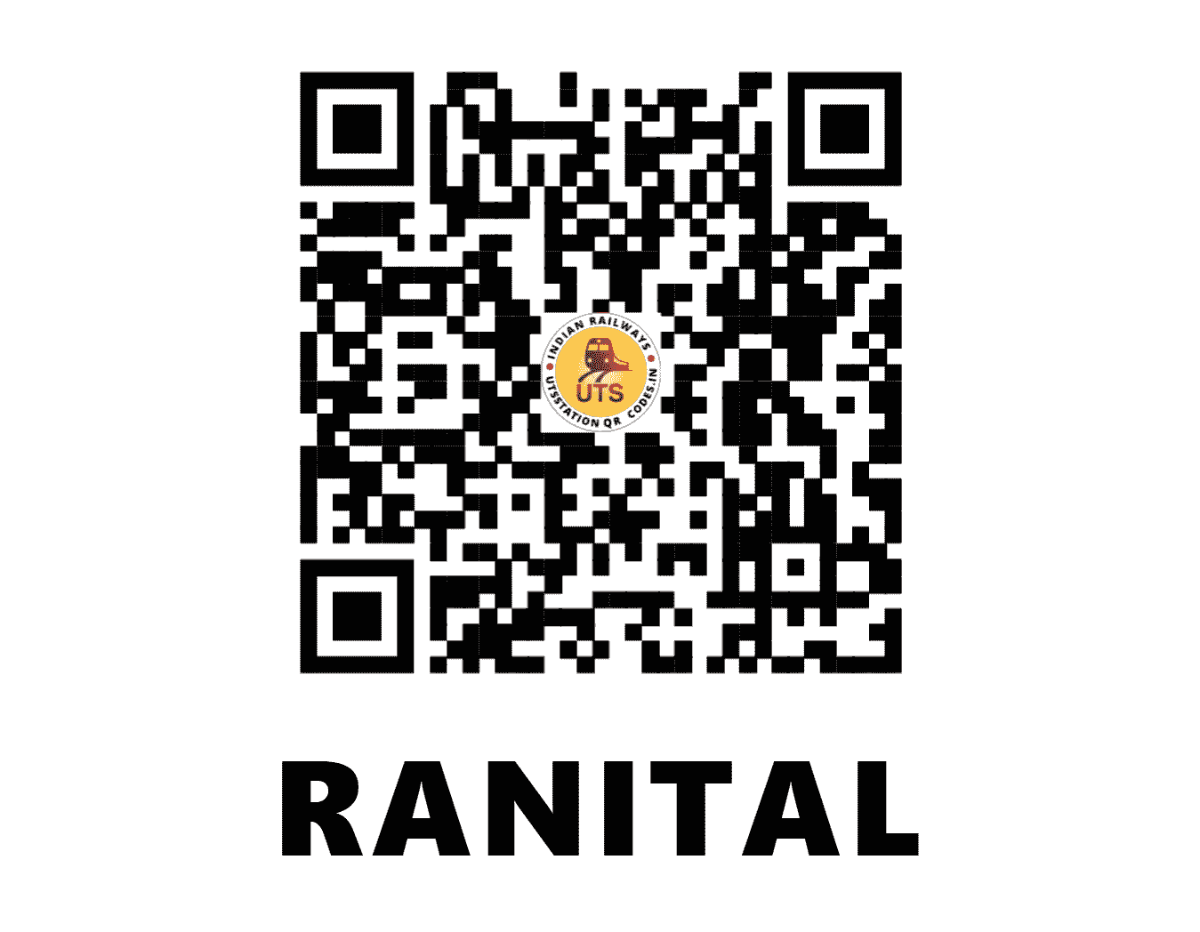 UTS QR Code for RANITAL - RNTL - SE (ODISHA)
