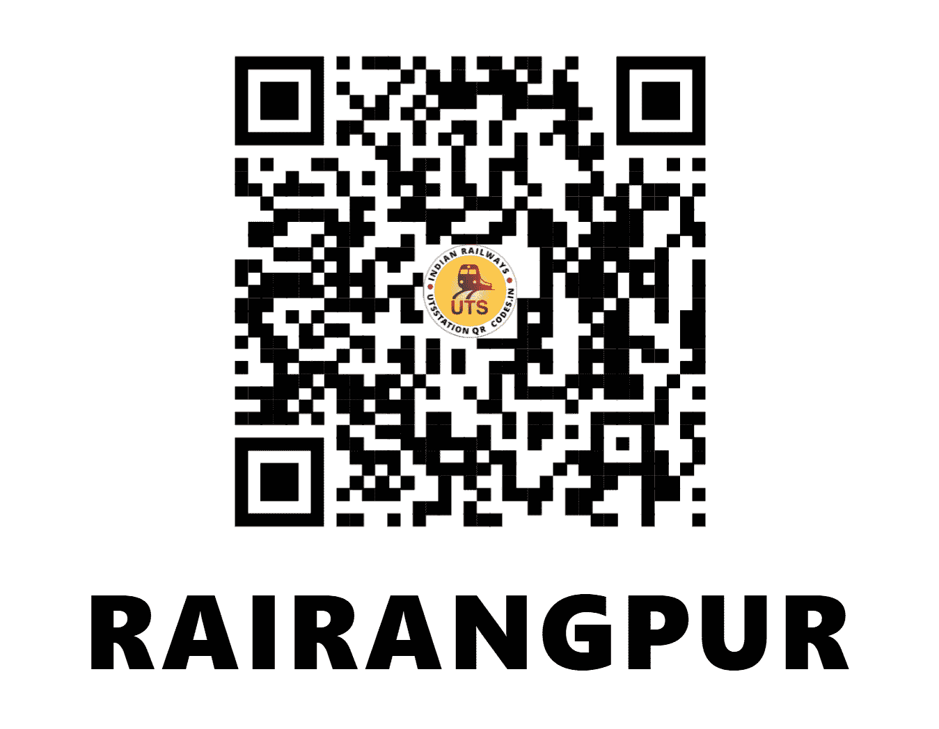UTS QR Code for RAIRANGPUR - RRP - SE (ODISHA)