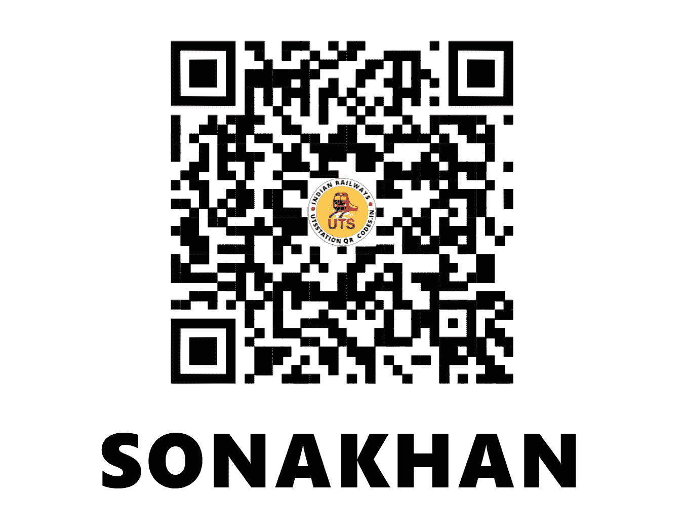 UTS QR Code for SONAKHAN - SXN - SE (ODISHA)