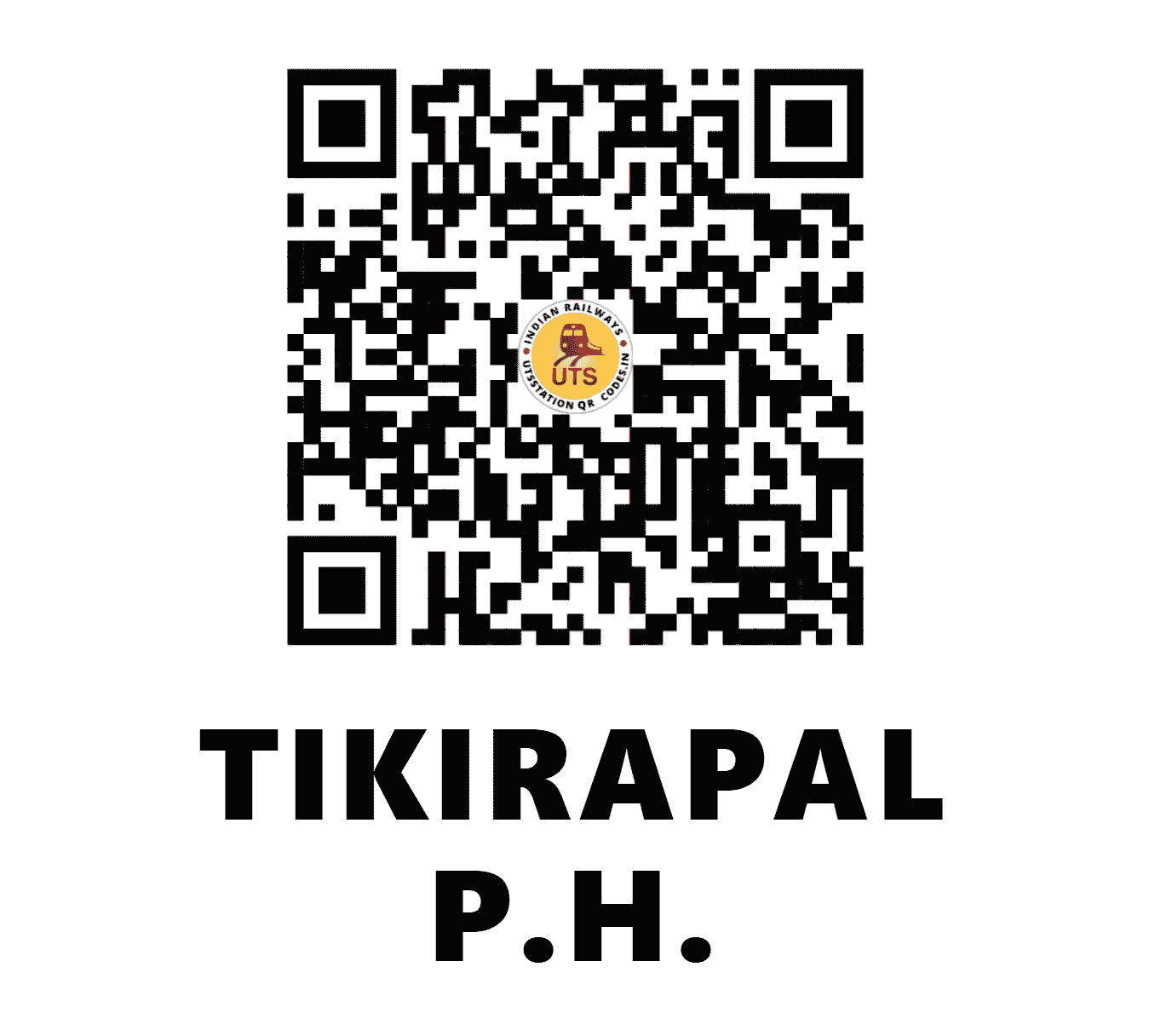 UTS QR Code for TIKIRAPAL P.H. - TKPL - SE (ODISHA)