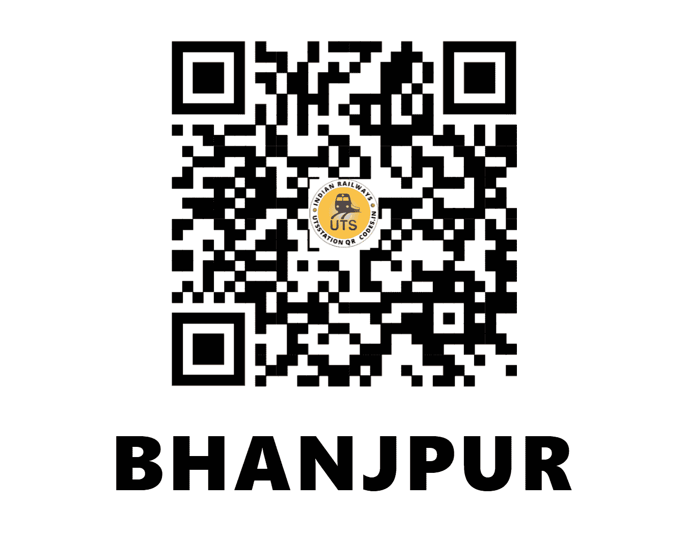 UTS QR Code for BHANJPUR - VZR - SE (ODISHA)