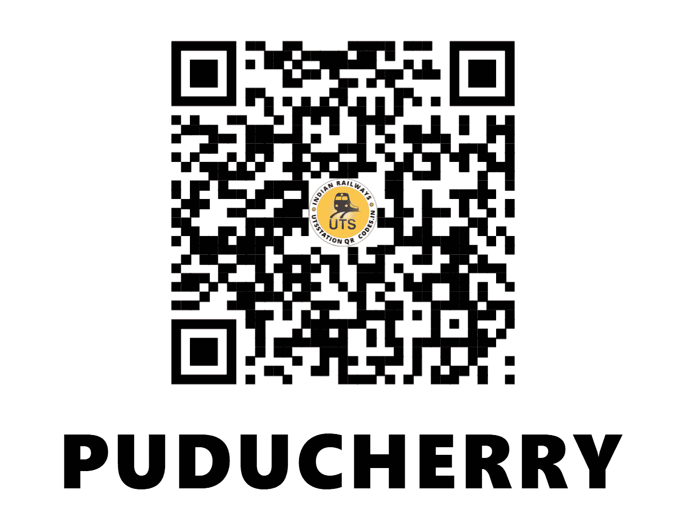 UTS QR Code for PUDUCHERRY - PDY - SR (PUDUCHERRY)