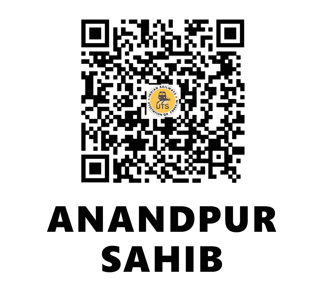 UTS QR Code for ANANDPUR SAHIB - ANSB - NR (PUNJAB)