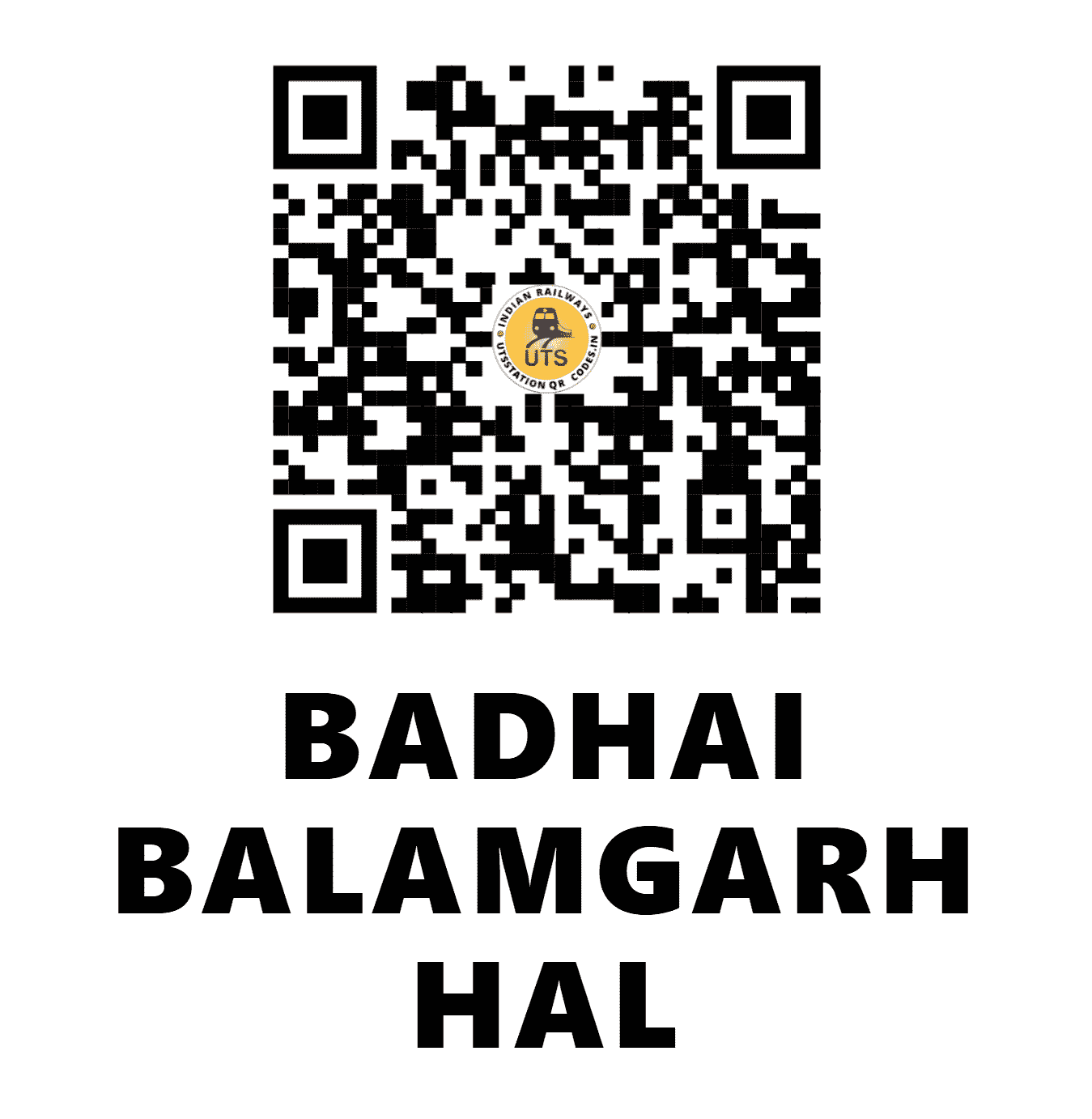 UTS QR Code for BADHAI BALAMGARH HAL - BDBG - NR (PUNJAB)
