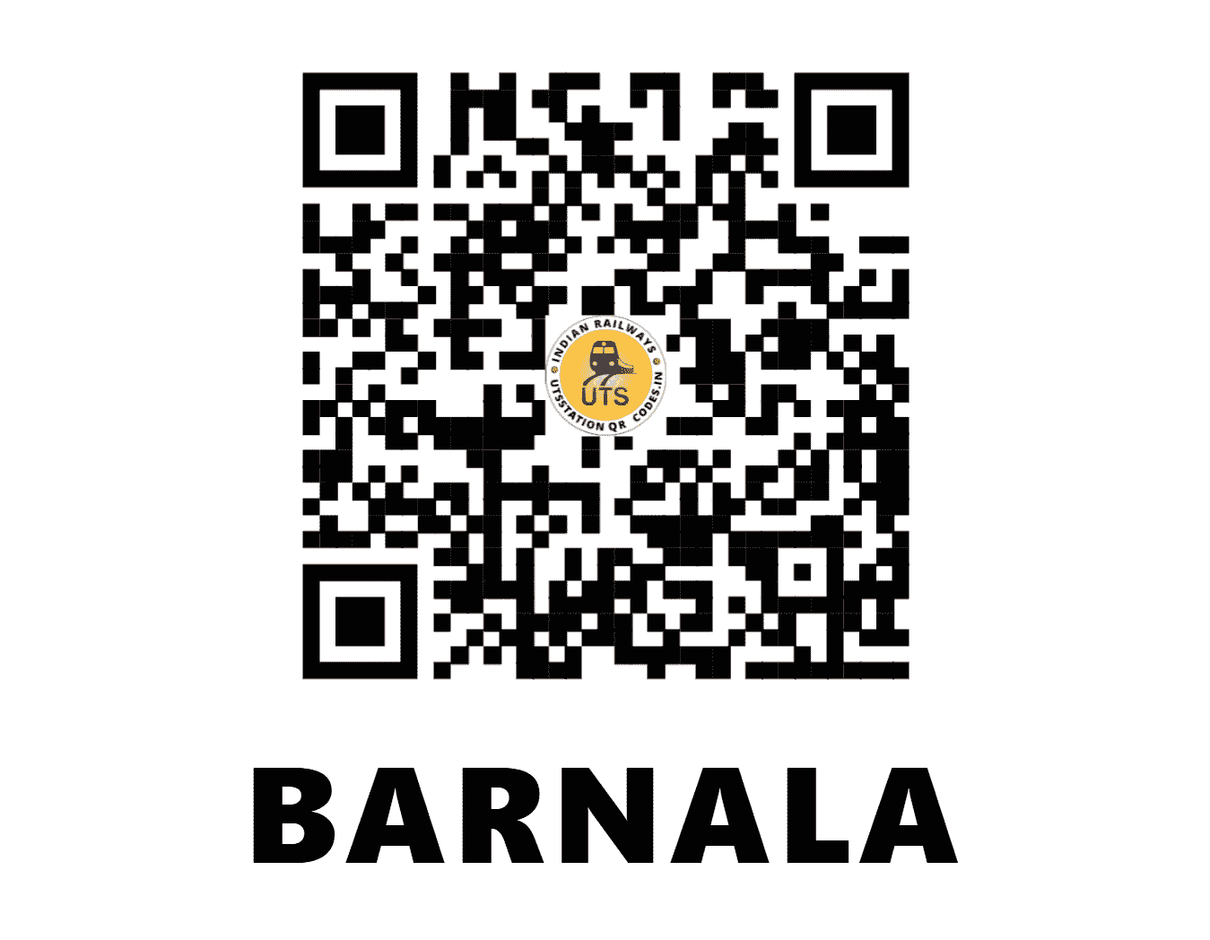 UTS QR Code for BARNALA - BNN - NR (PUNJAB)