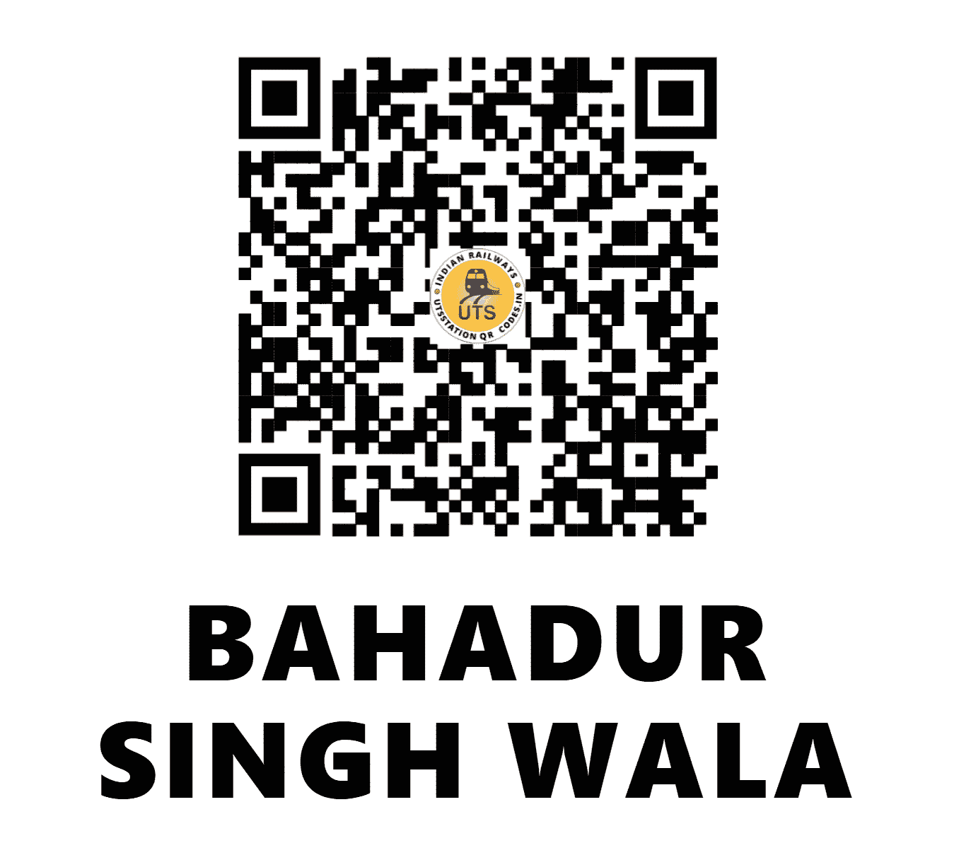 UTS QR Code for BAHADUR SINGH WALA - BSS - NR (PUNJAB)