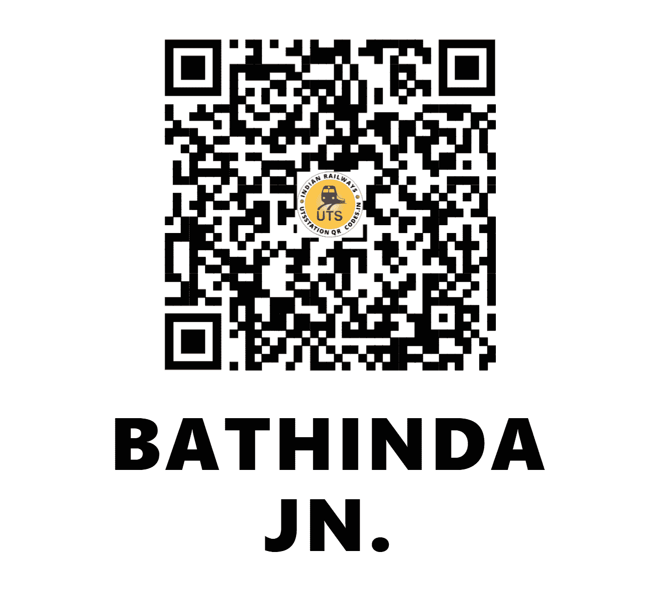 UTS QR Code for BATHINDA JN. - BTI - NR (PUNJAB)