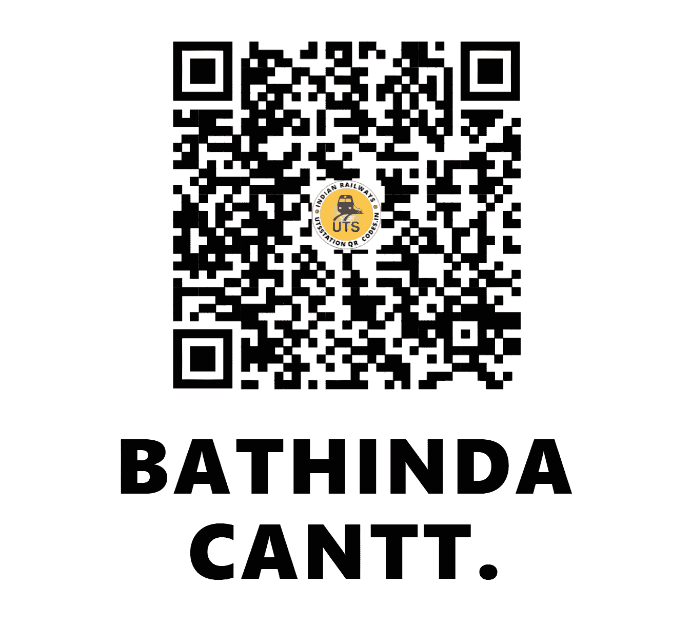 UTS QR Code for BATHINDA CANTT. - BTIC - NR (PUNJAB)