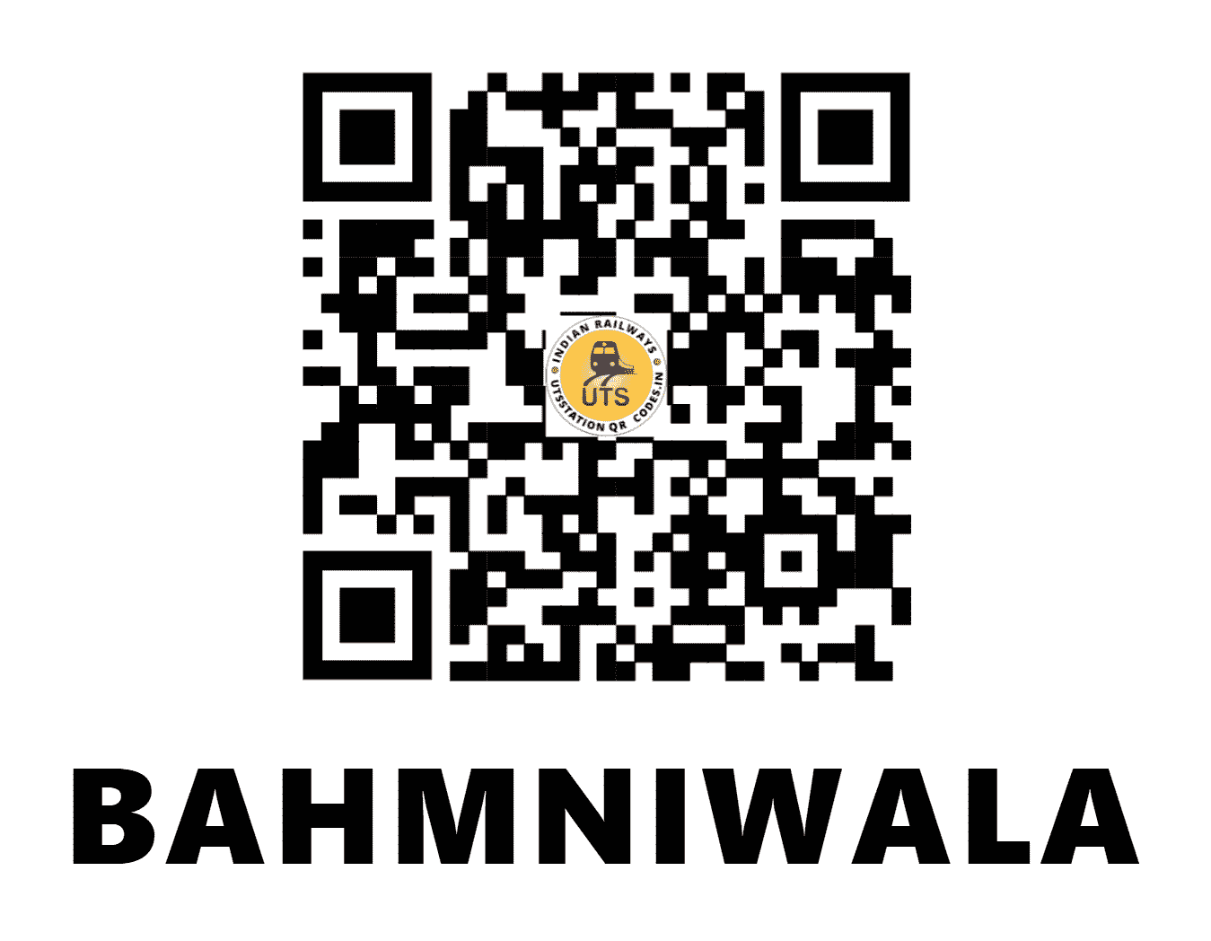 UTS QR Code for BAHMNIWALA - BVW - NR (PUNJAB)