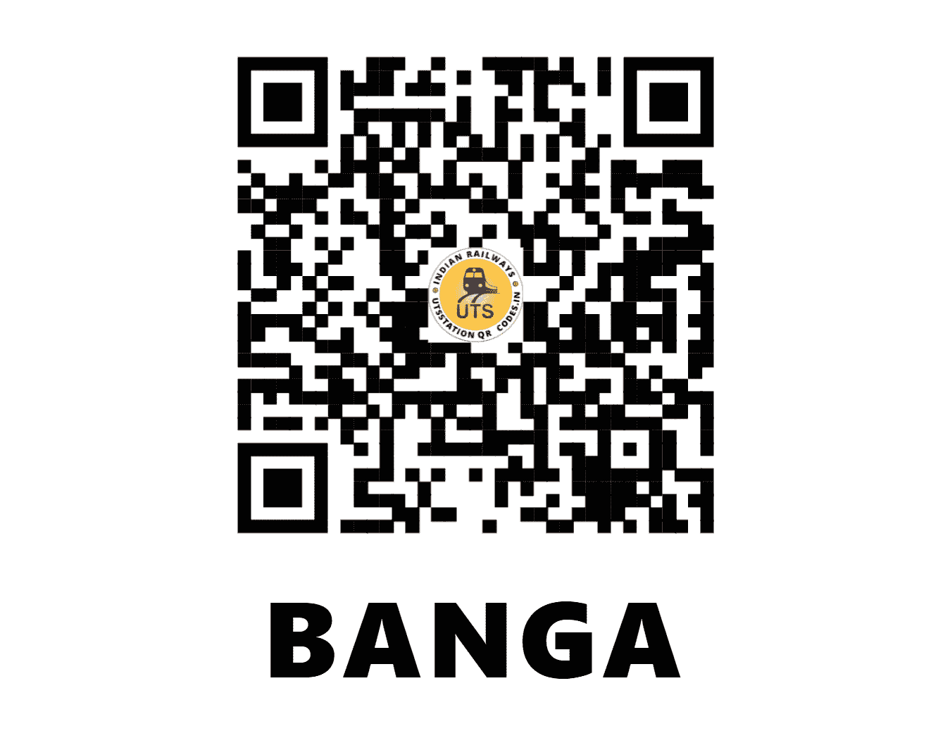 UTS QR Code for BANGA - BXB - NR (PUNJAB)