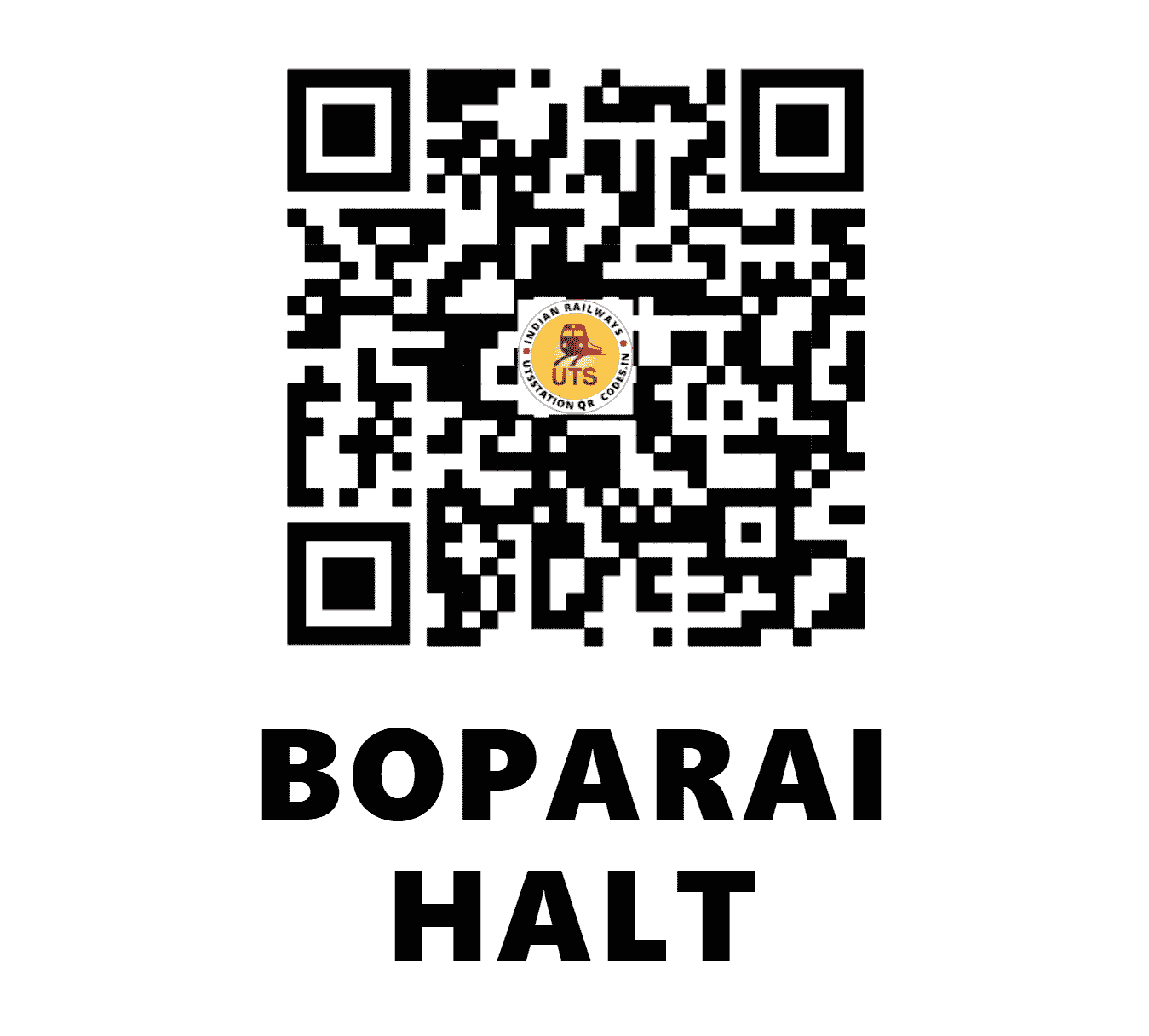 UTS QR Code for BOPARAI HALT - BXO - NR (PUNJAB)