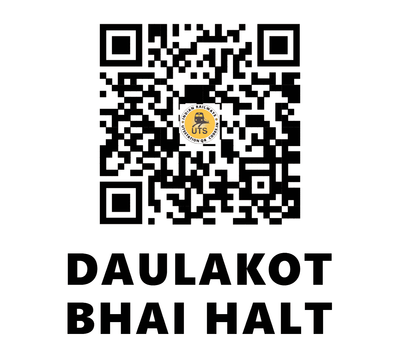 UTS QR Code for DAULAKOT BHAI HALT - DQV - NR (PUNJAB)