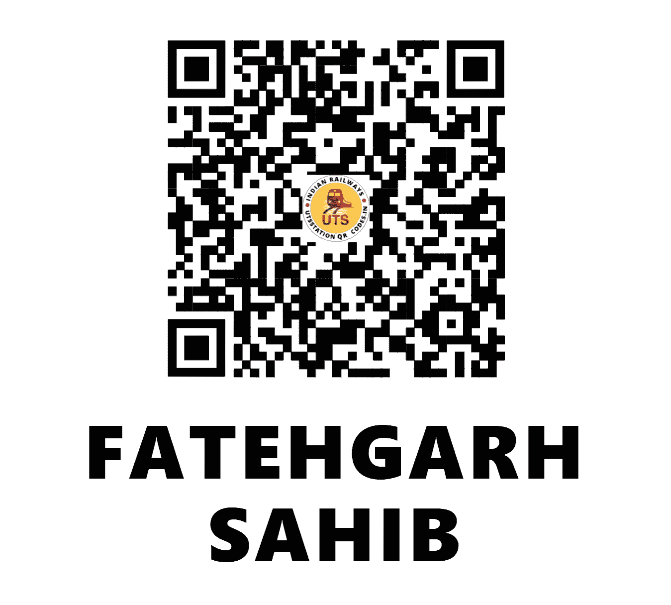 UTS QR Code for FATEHGARH SAHIB - FGSB - NR (PUNJAB)