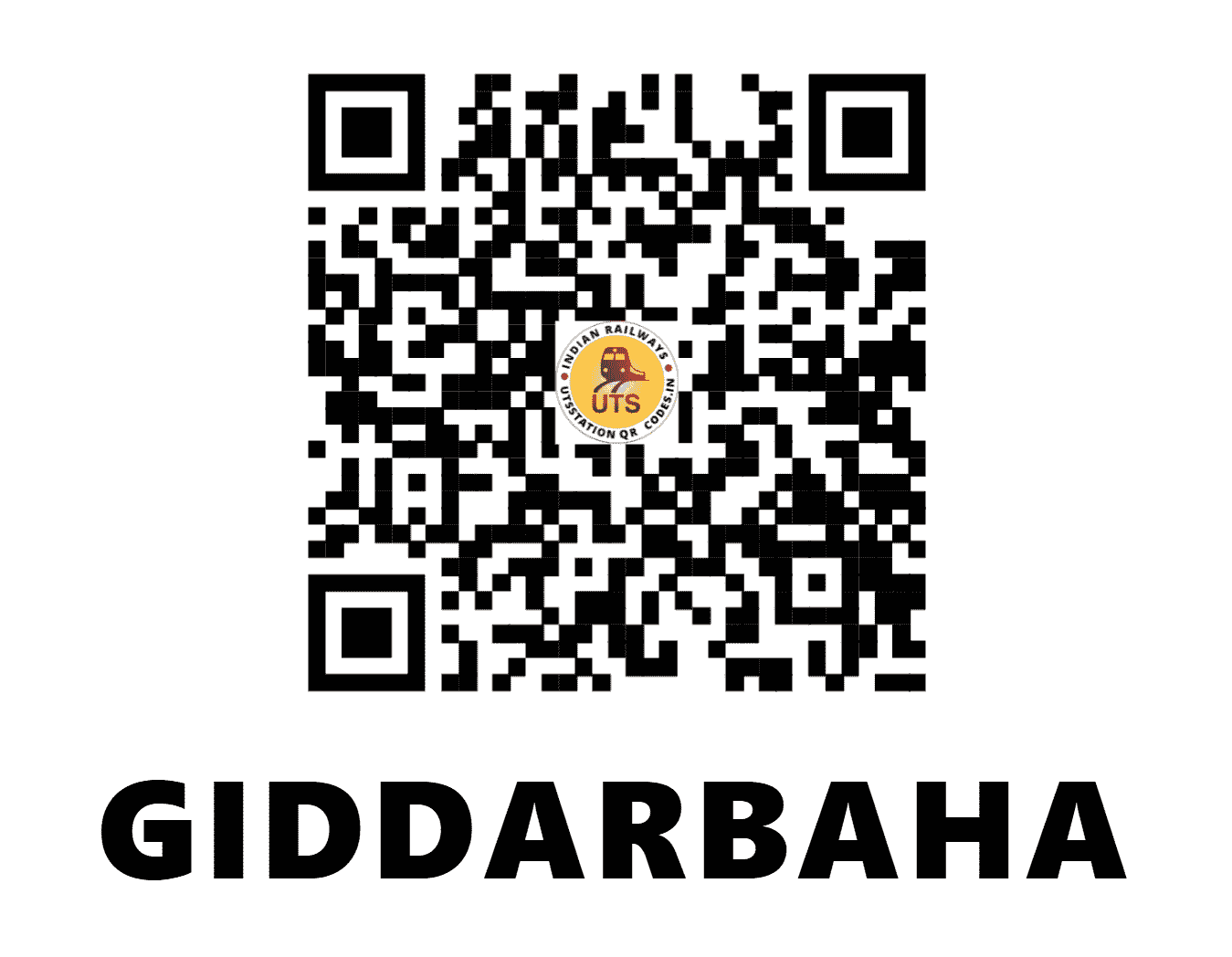 UTS QR Code for GIDDARBAHA - GDB - NR (PUNJAB)