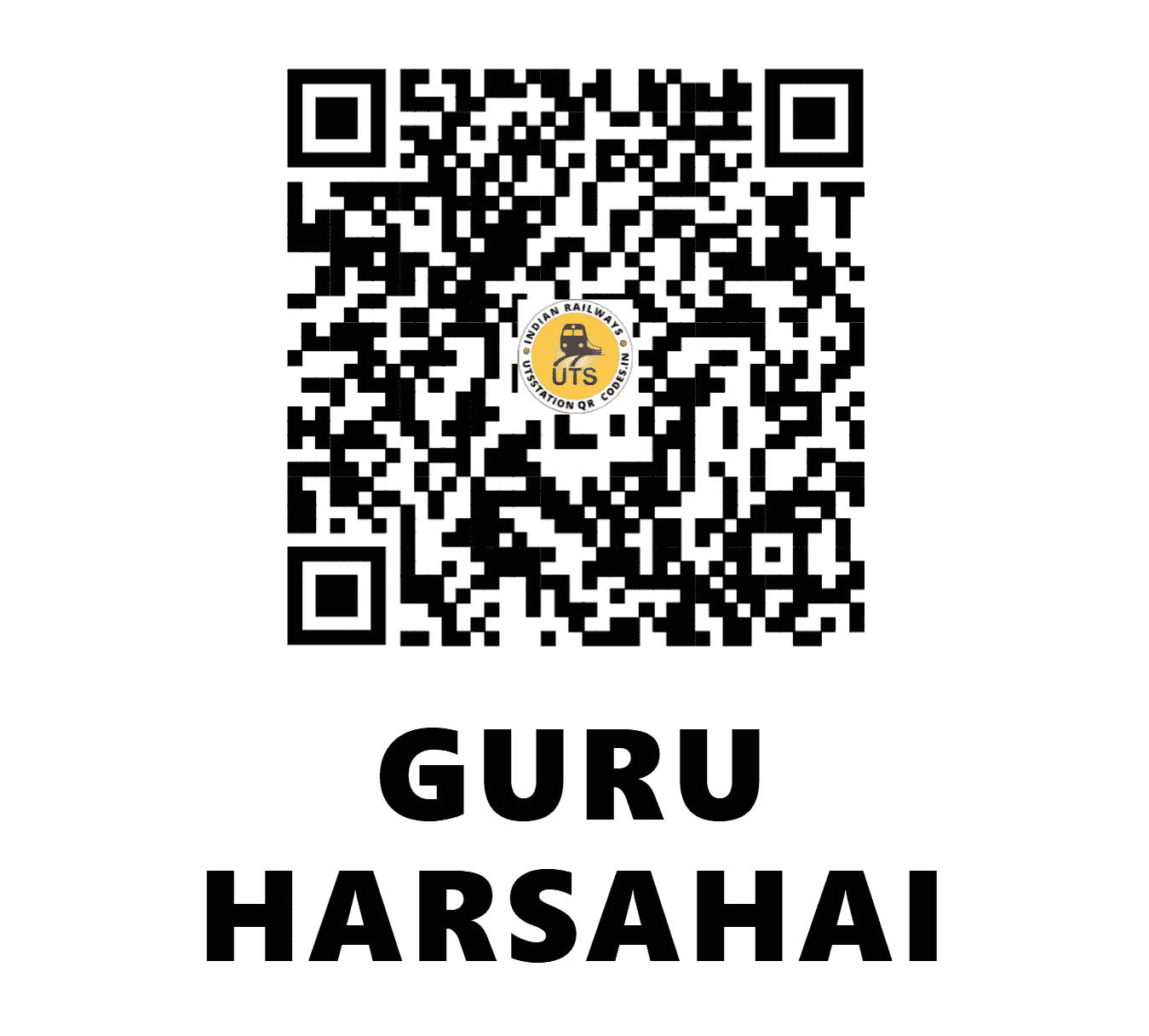 UTS QR Code for GURU HARSAHAI - GHS - NR (PUNJAB)