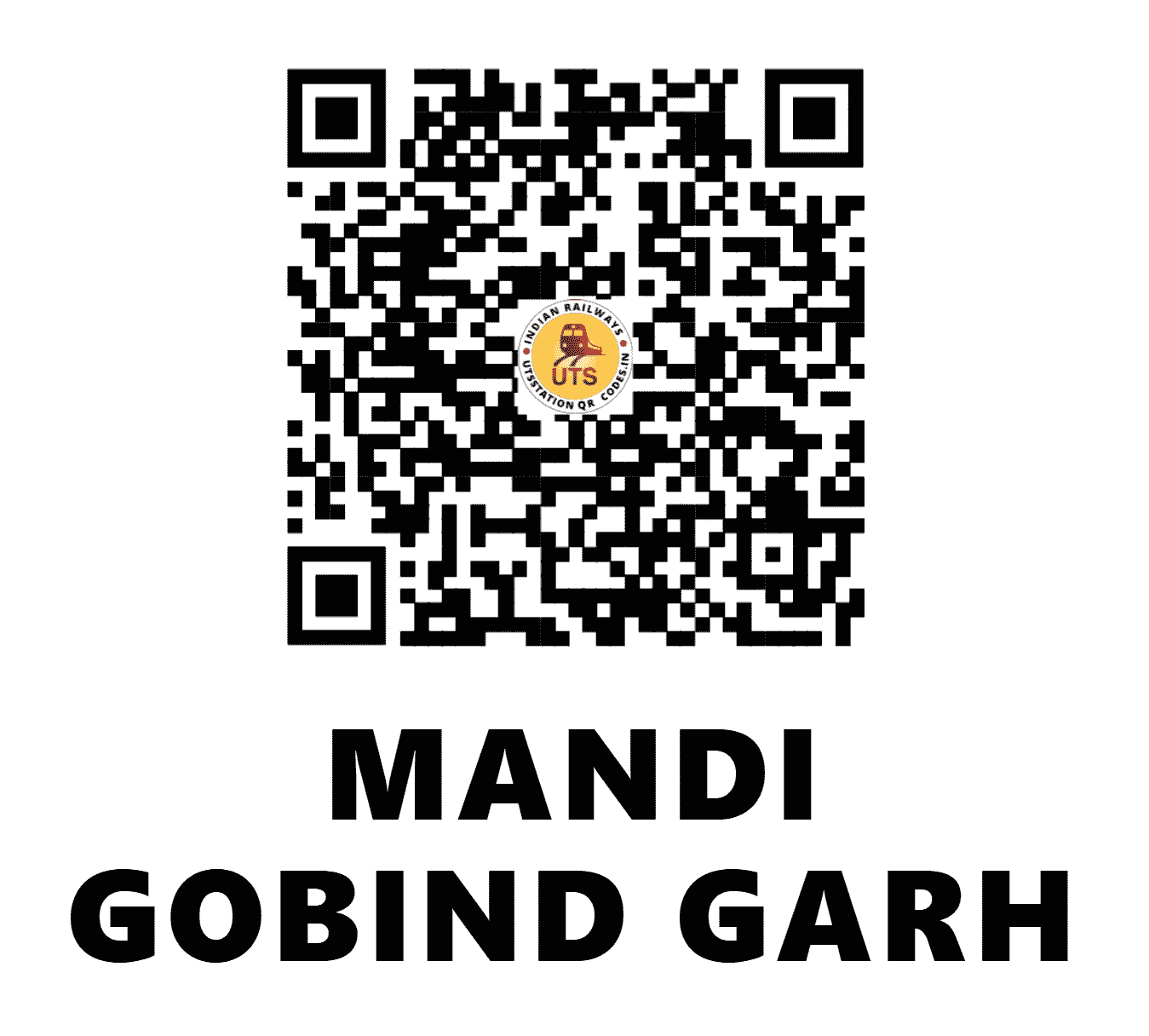 UTS QR Code for MANDI GOBIND GARH - GVG - NR (PUNJAB)