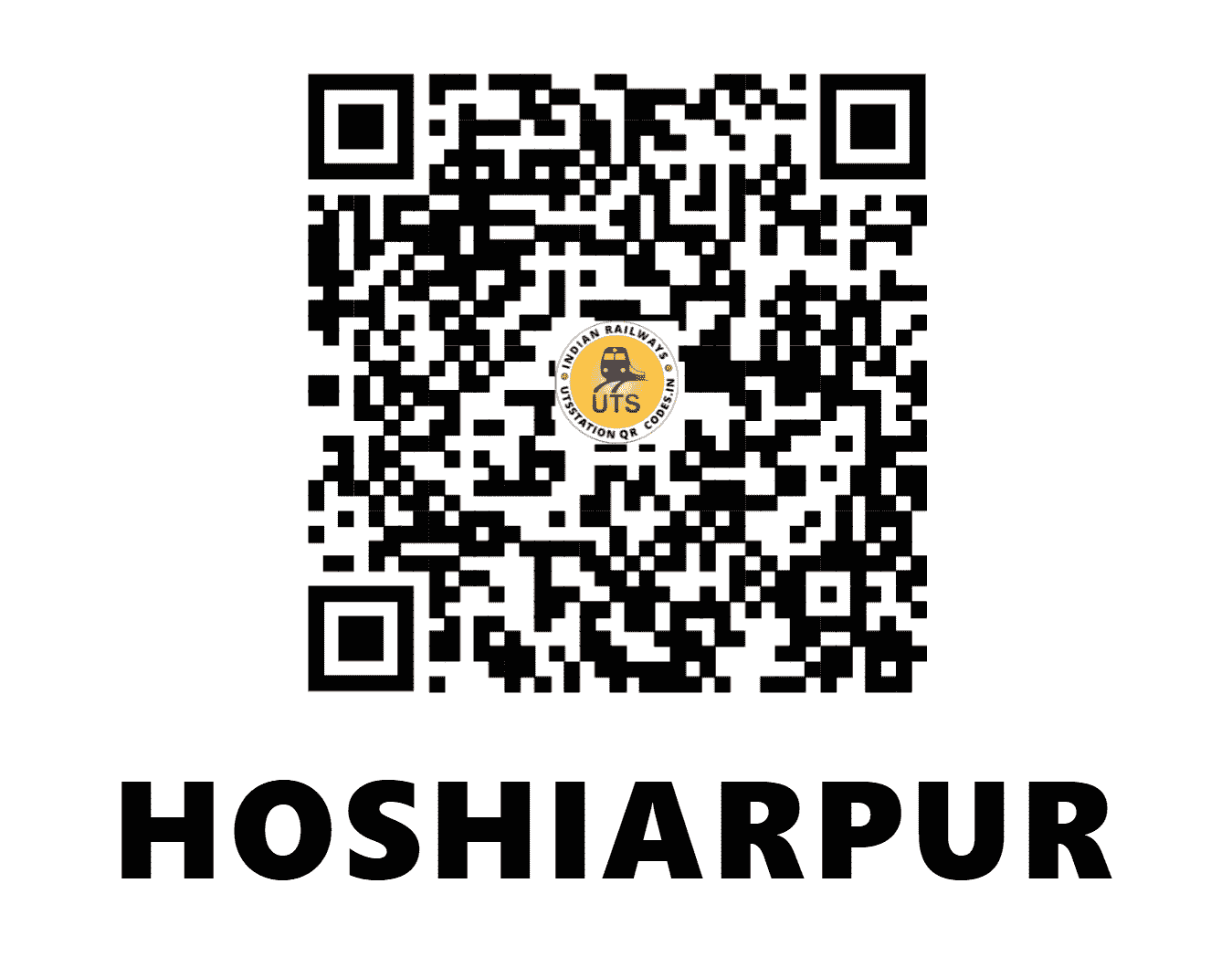 UTS QR Code for HOSHIARPUR - HSX - NR (PUNJAB)