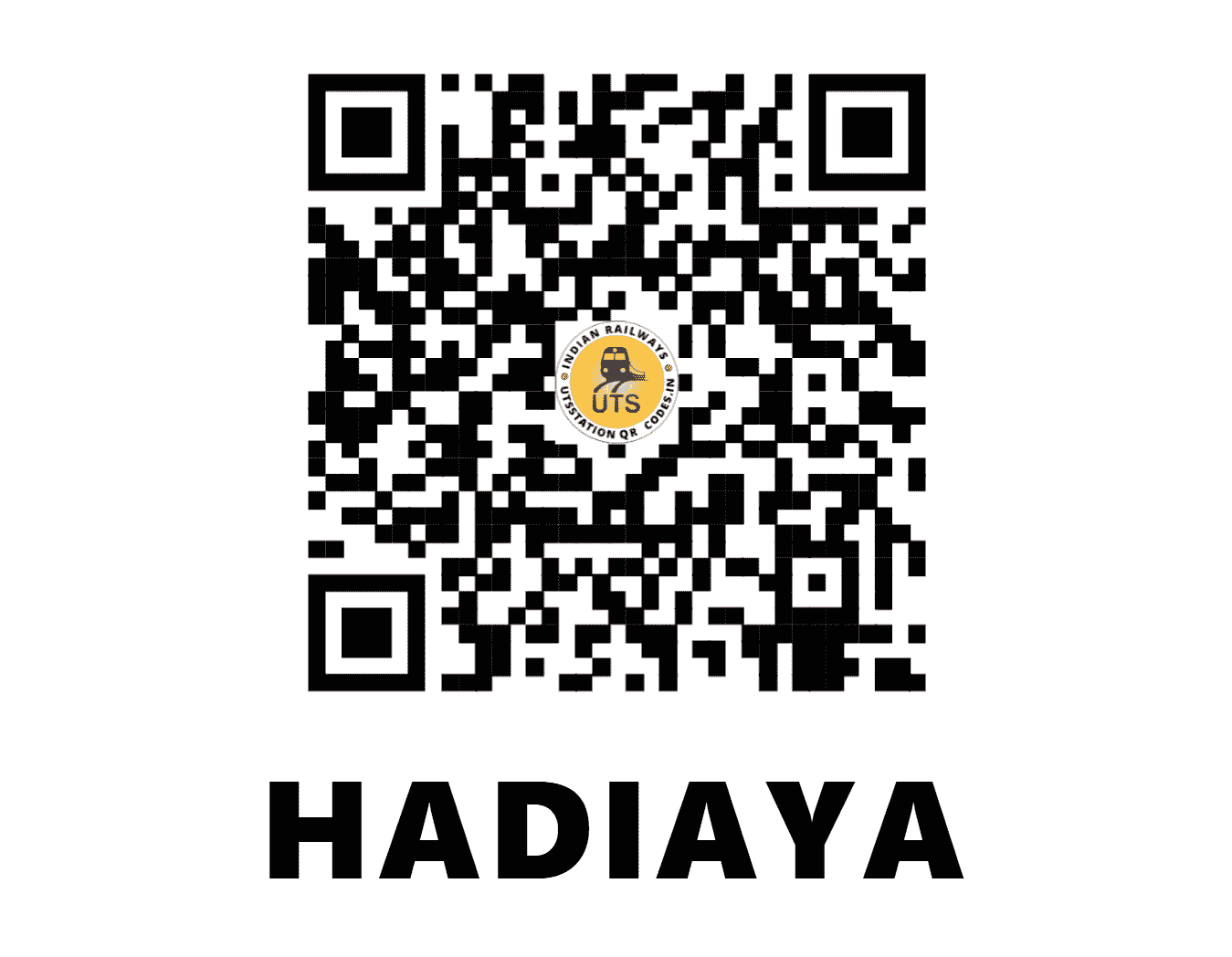 UTS QR Code for HADIAYA - HYA - NR (PUNJAB)