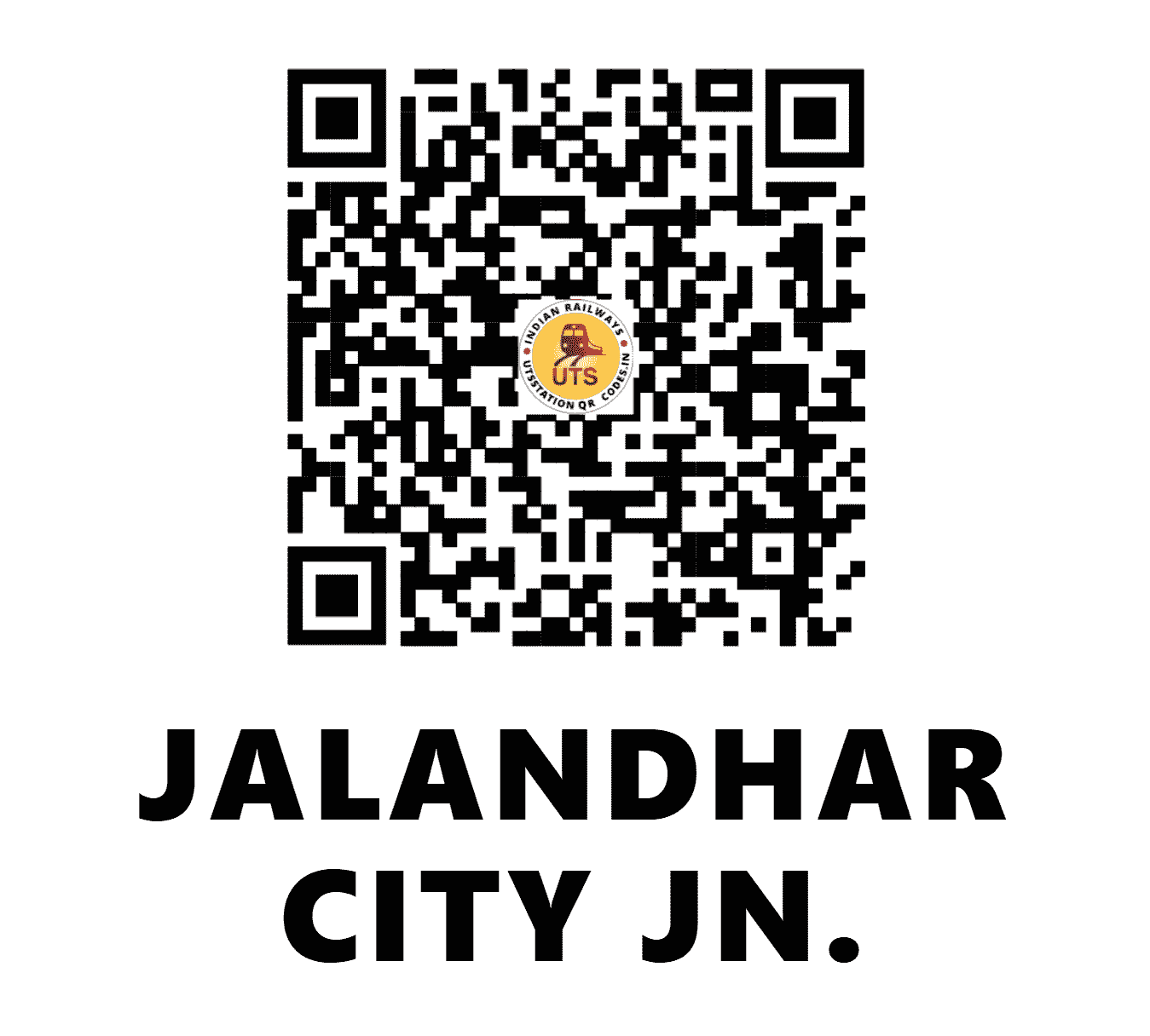 UTS QR Code for JALANDHAR CITY JN. - JUC - NR (PUNJAB)