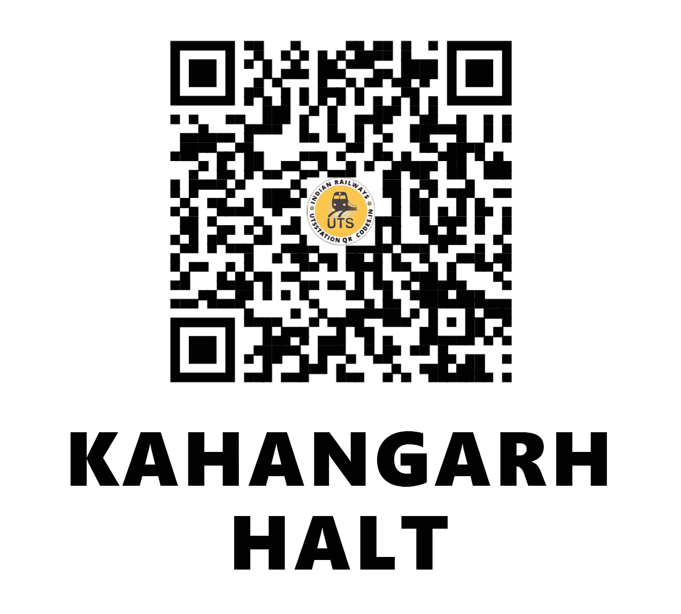 UTS QR Code for KAHANGARH HALT - KAGR - NR (PUNJAB)