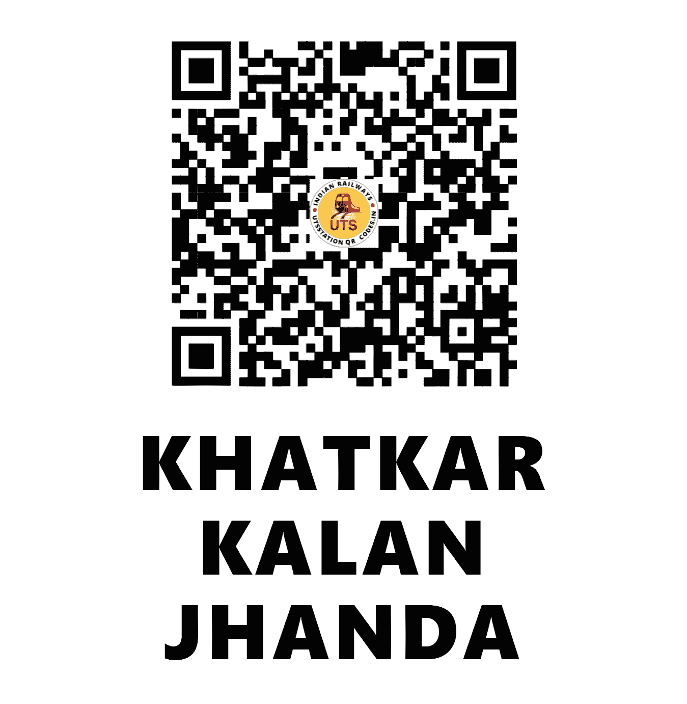 UTS QR Code for KHATKAR KALAN JHANDA - KHHJ - NR (PUNJAB)
