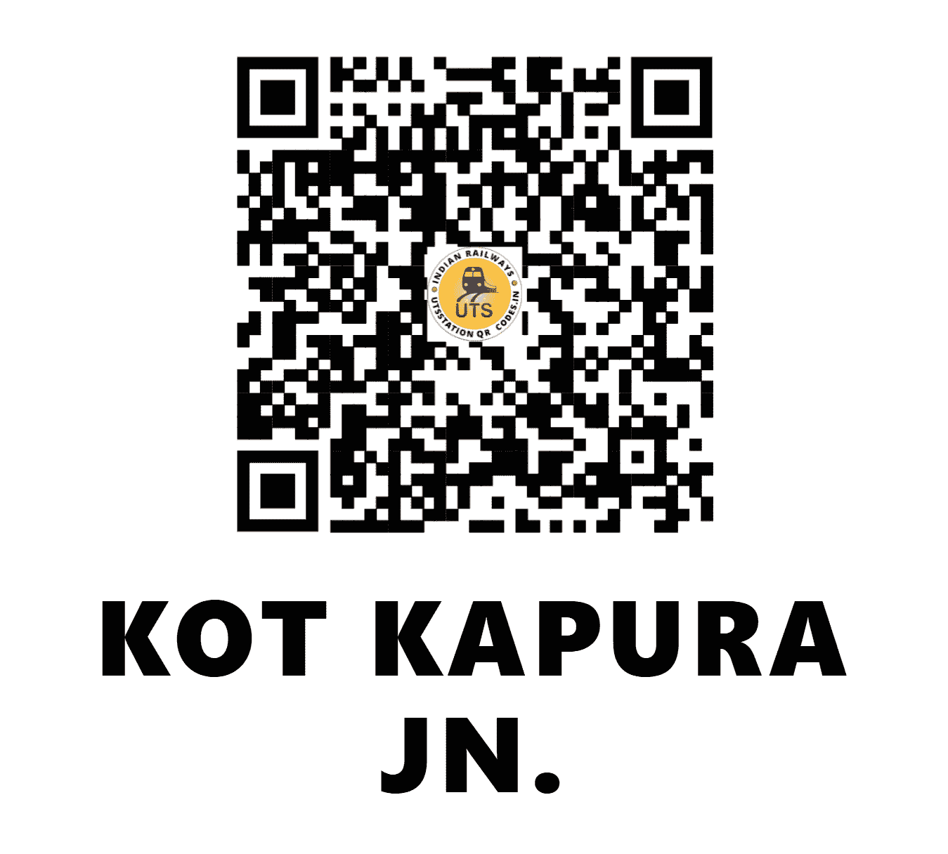 UTS QR Code for KOT KAPURA JN. - KKP - NR (PUNJAB)