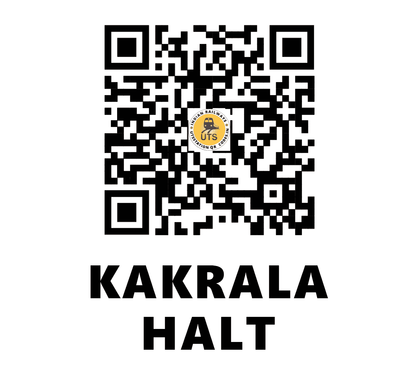 UTS QR Code for KAKRALA HALT - KKRL - NR (PUNJAB)