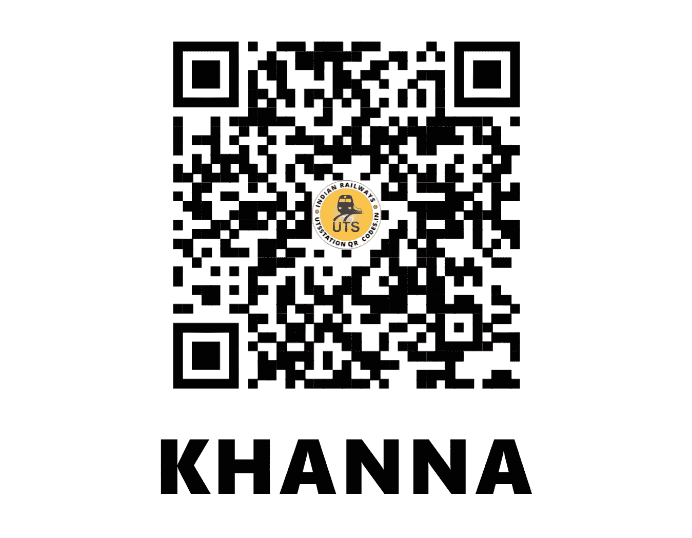 UTS QR Code for KHANNA - KNN - NR (PUNJAB)