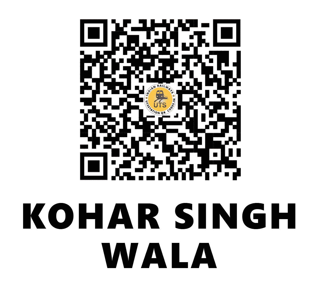 UTS QR Code for KOHAR SINGH WALA - KRSW - NR (PUNJAB)