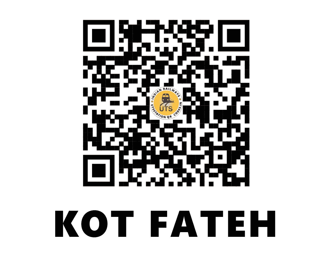 UTS QR Code for KOT FATEH - KTF - NR (PUNJAB)