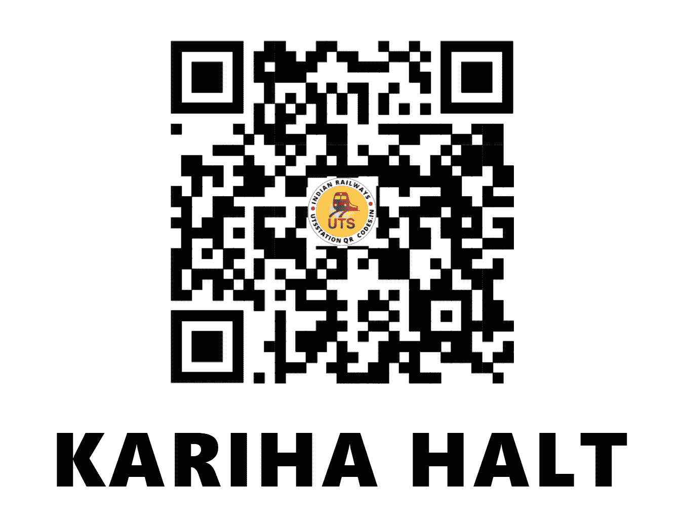 UTS QR Code for KARIHA HALT - KYY - NR (PUNJAB)