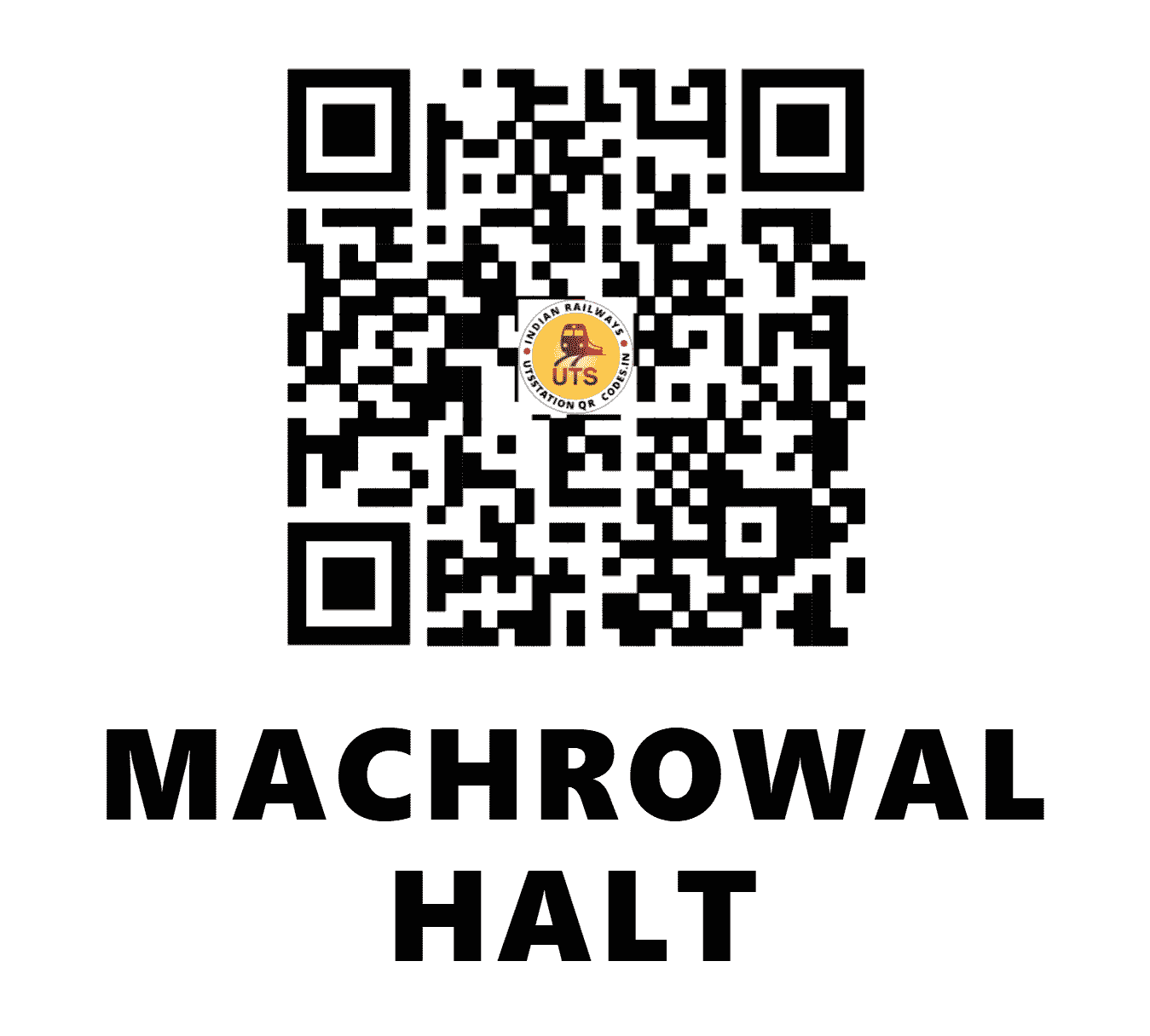 UTS QR Code for MACHROWAL HALT - MHWL - NR (PUNJAB)
