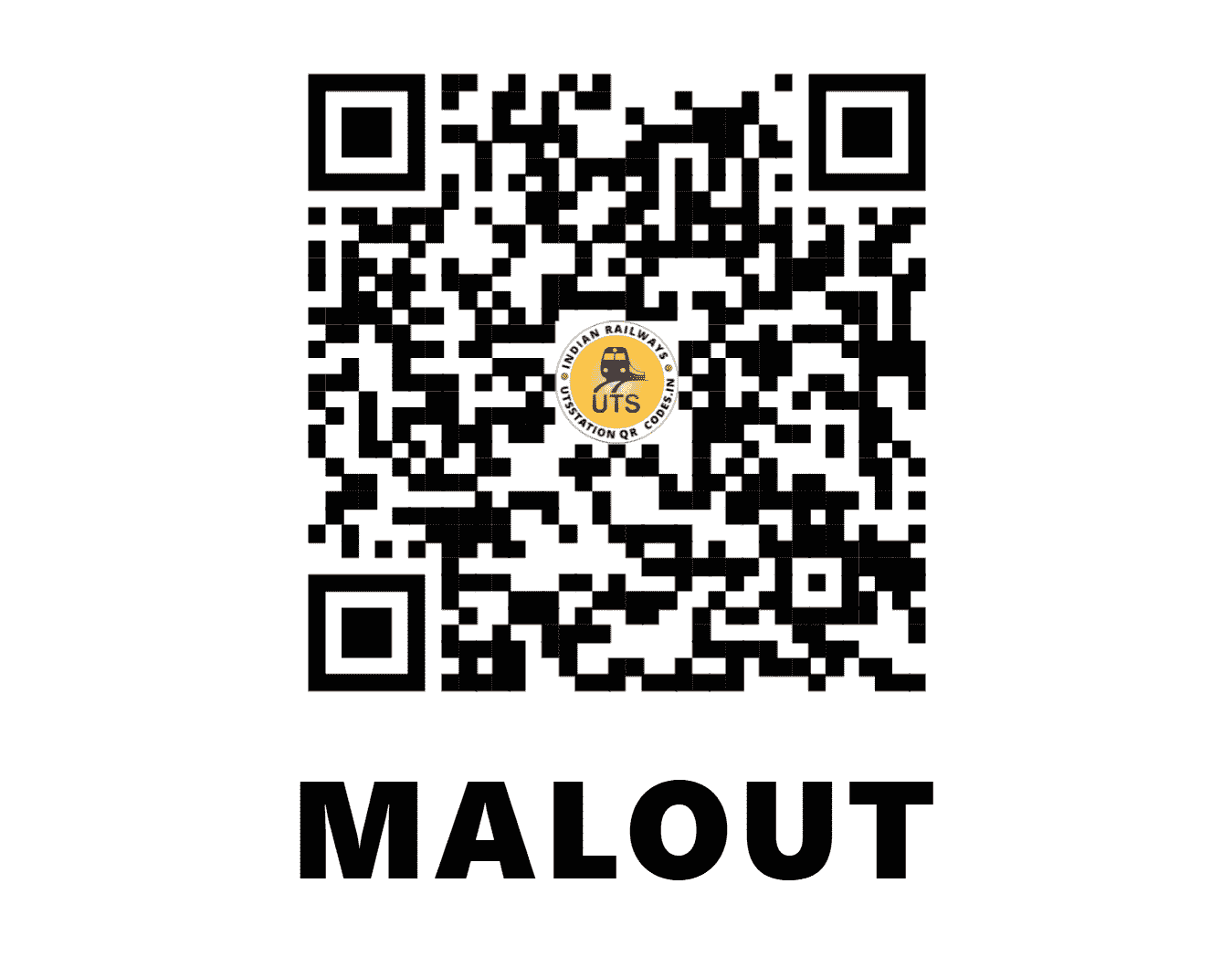 UTS QR Code for MALOUT - MOT - NR (PUNJAB)