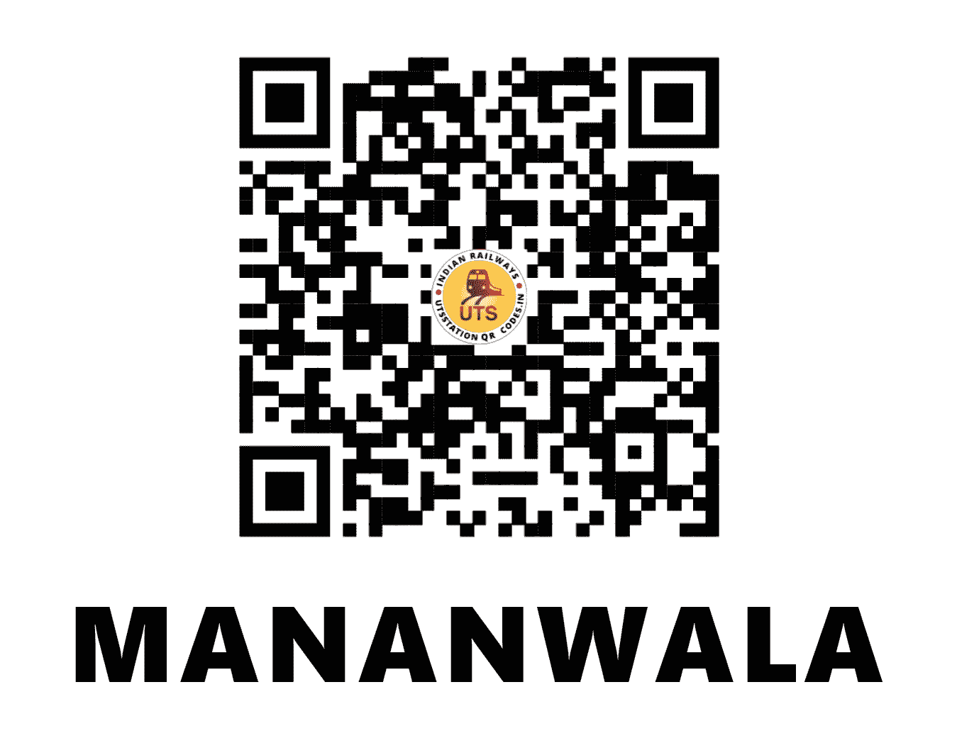 UTS QR Code for MANANWALA - MOW - NR (PUNJAB)